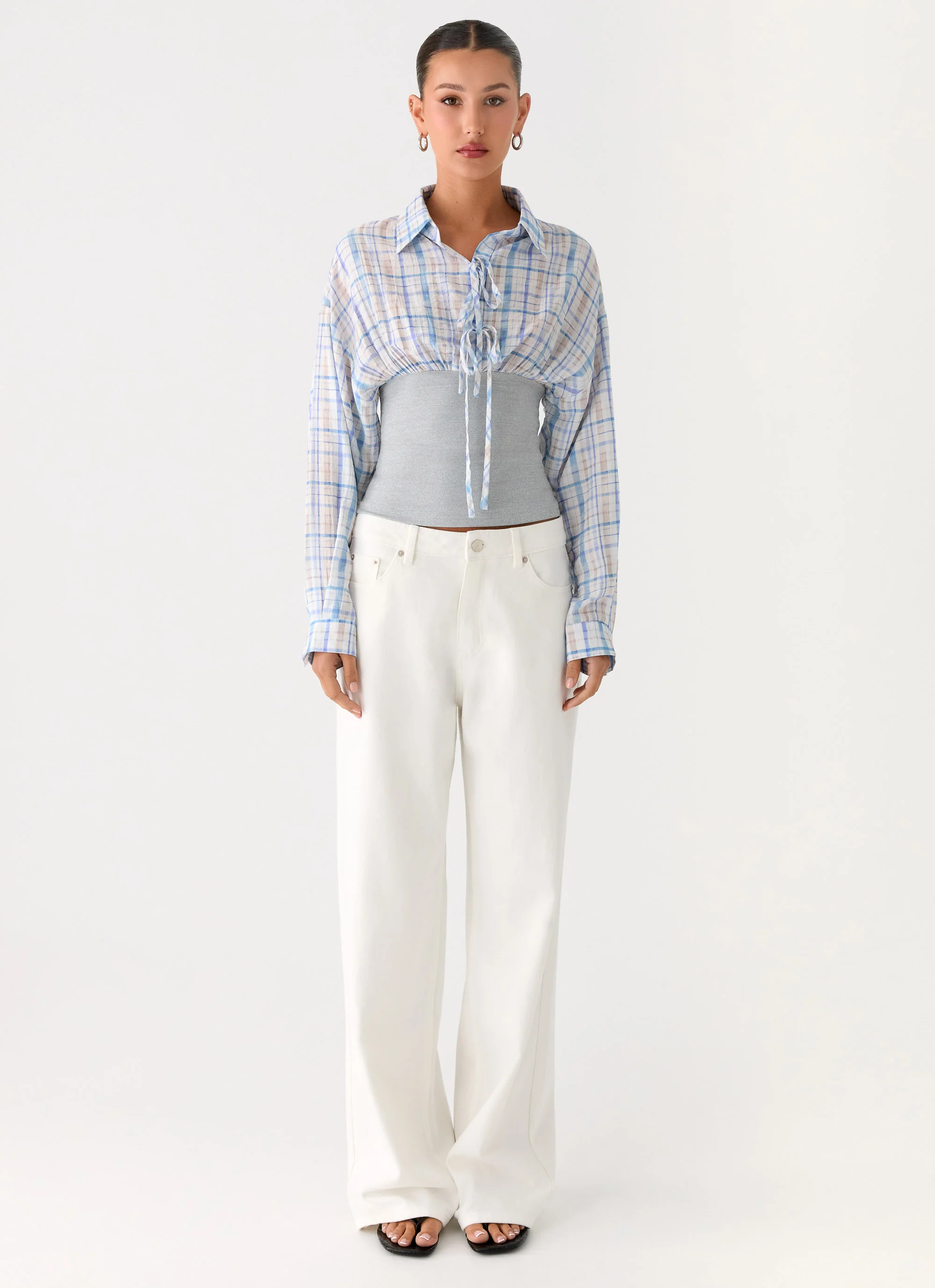 Accelerate Waistband Shirt - Blue Check - Image 4