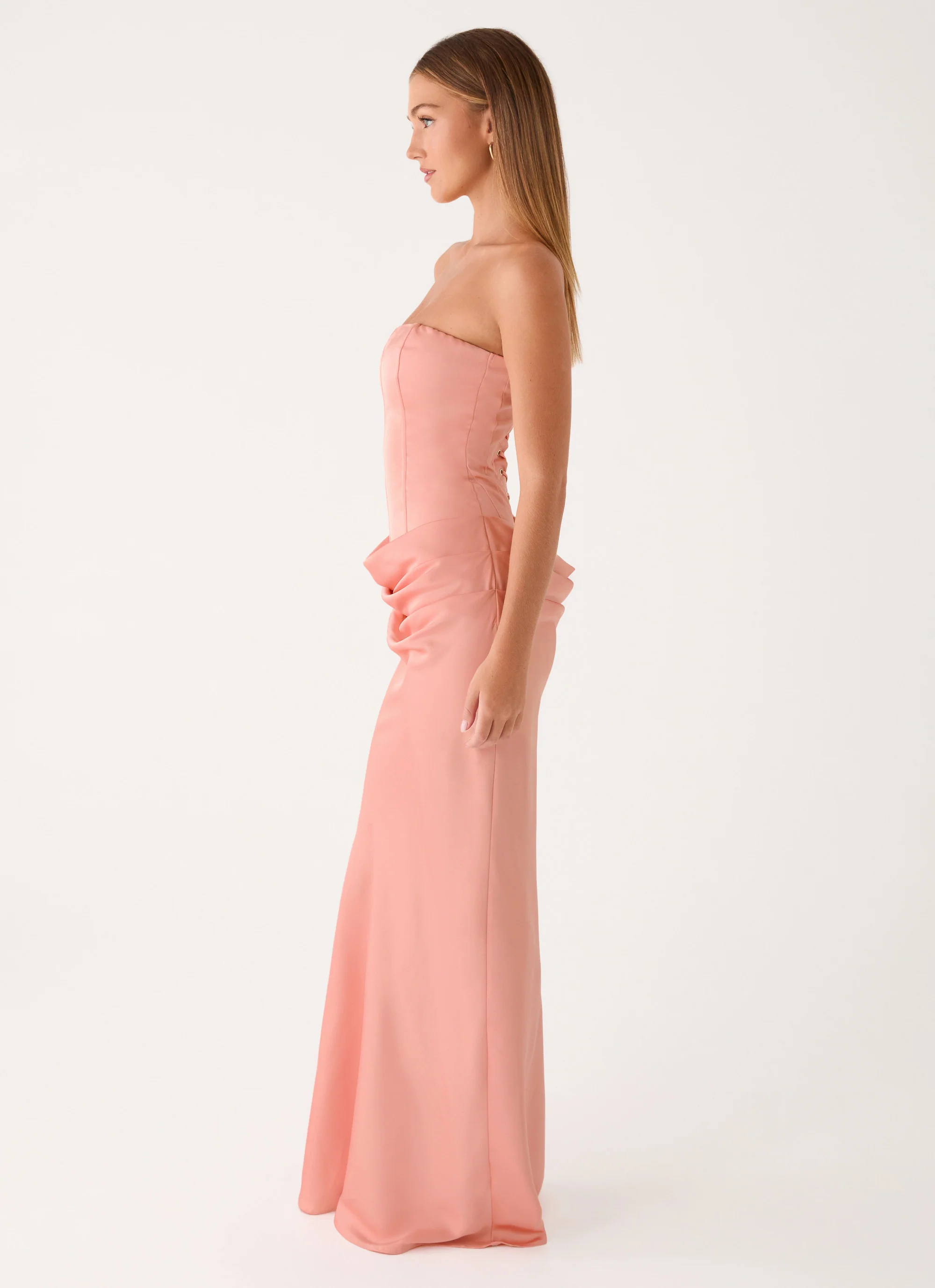 Adara Corset Maxi Dress - Peach - Image 5