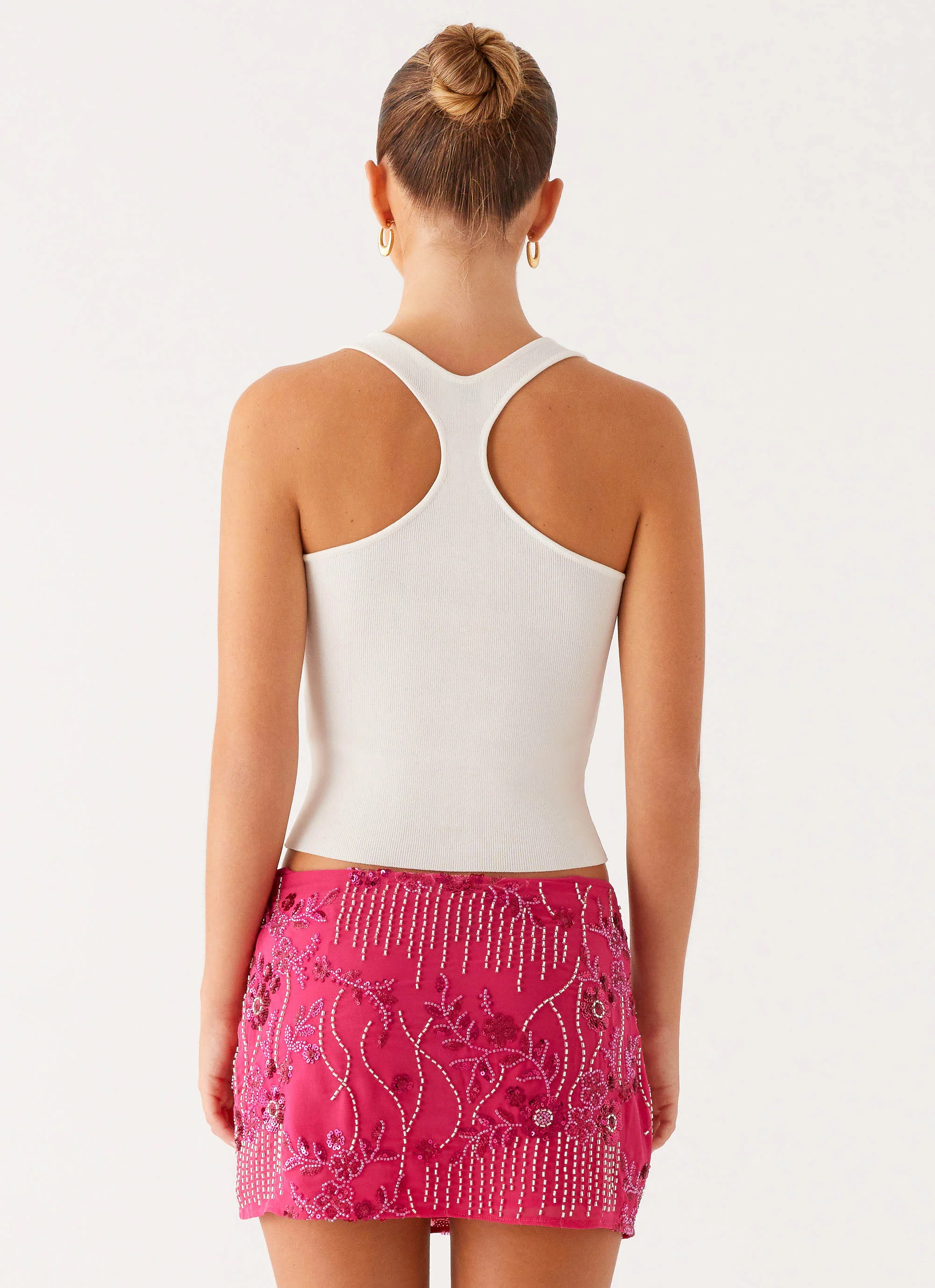 Adored By You Mini Skirt - Fuchsia - Image 3