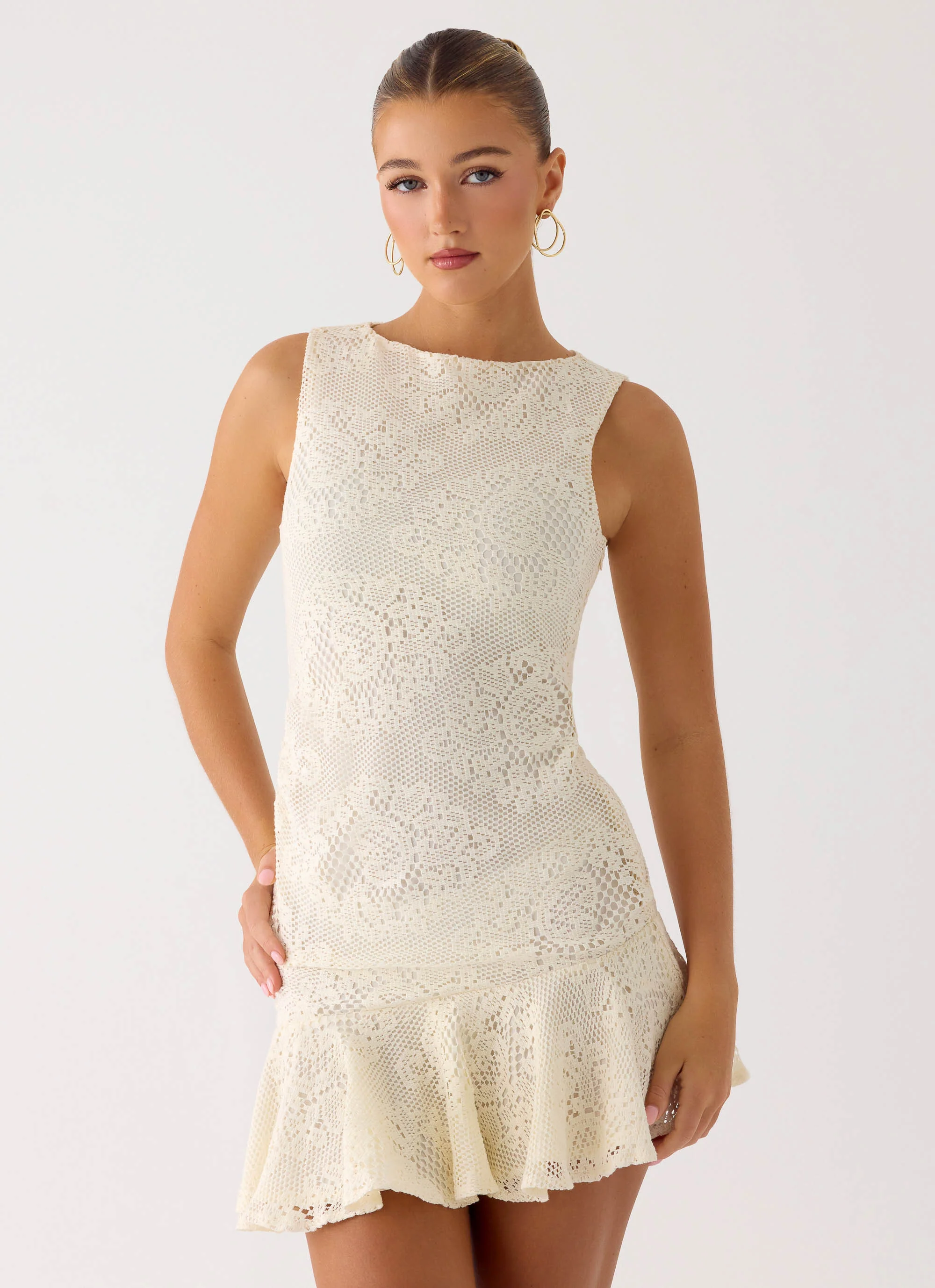 Adoria Mini Dress - Ivory - Image 6