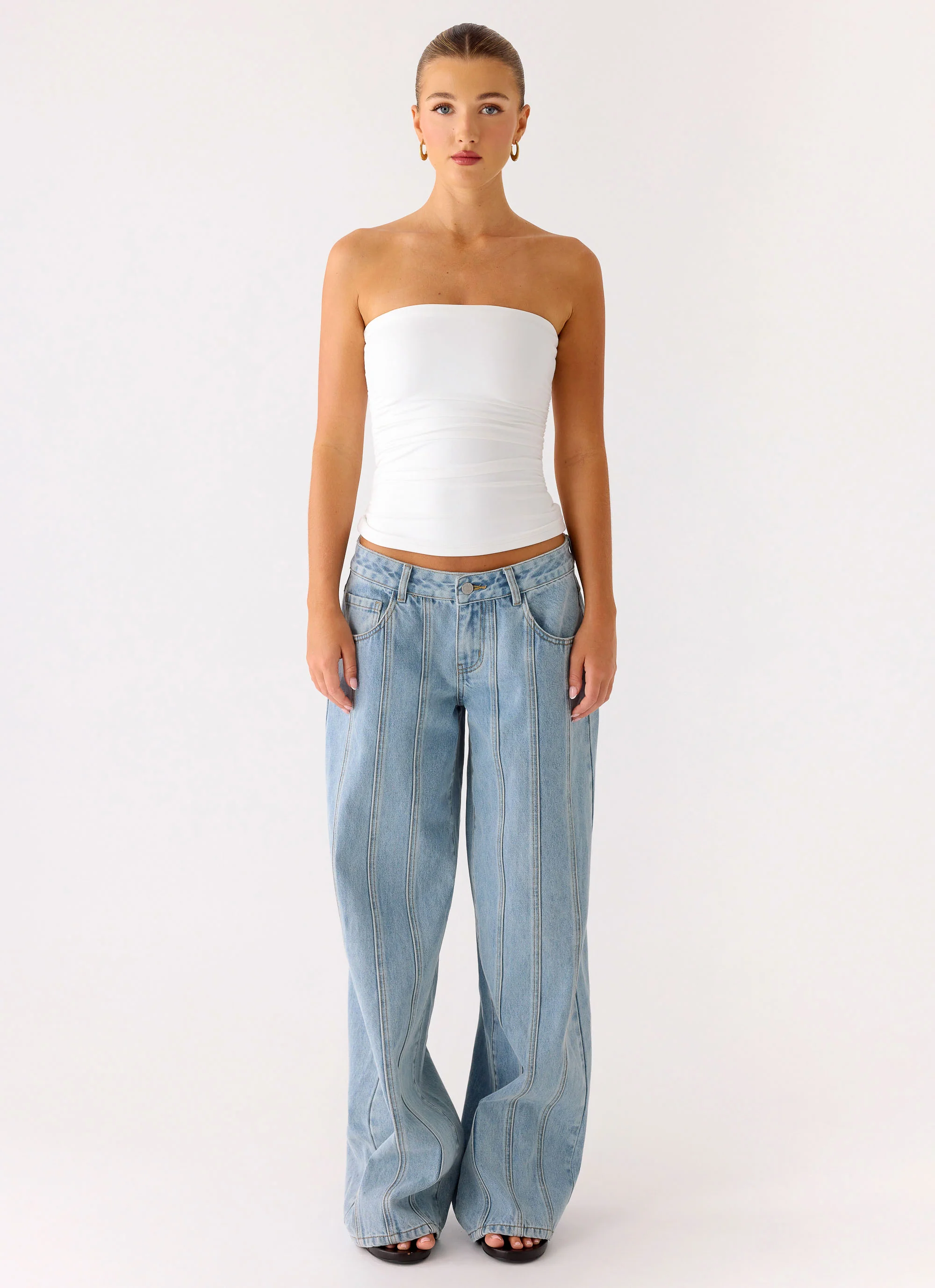 Adrienna Strapless Top - White - Image 2