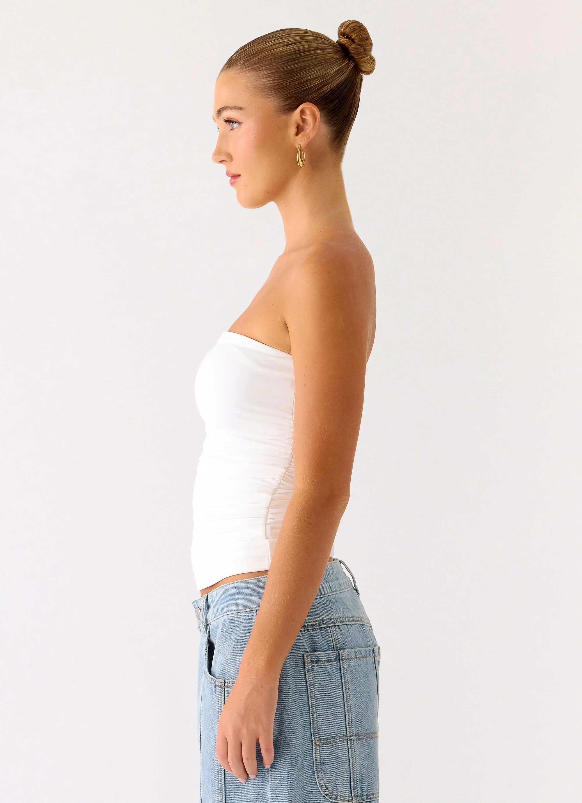 Adrienna Strapless Top - White - Image 3