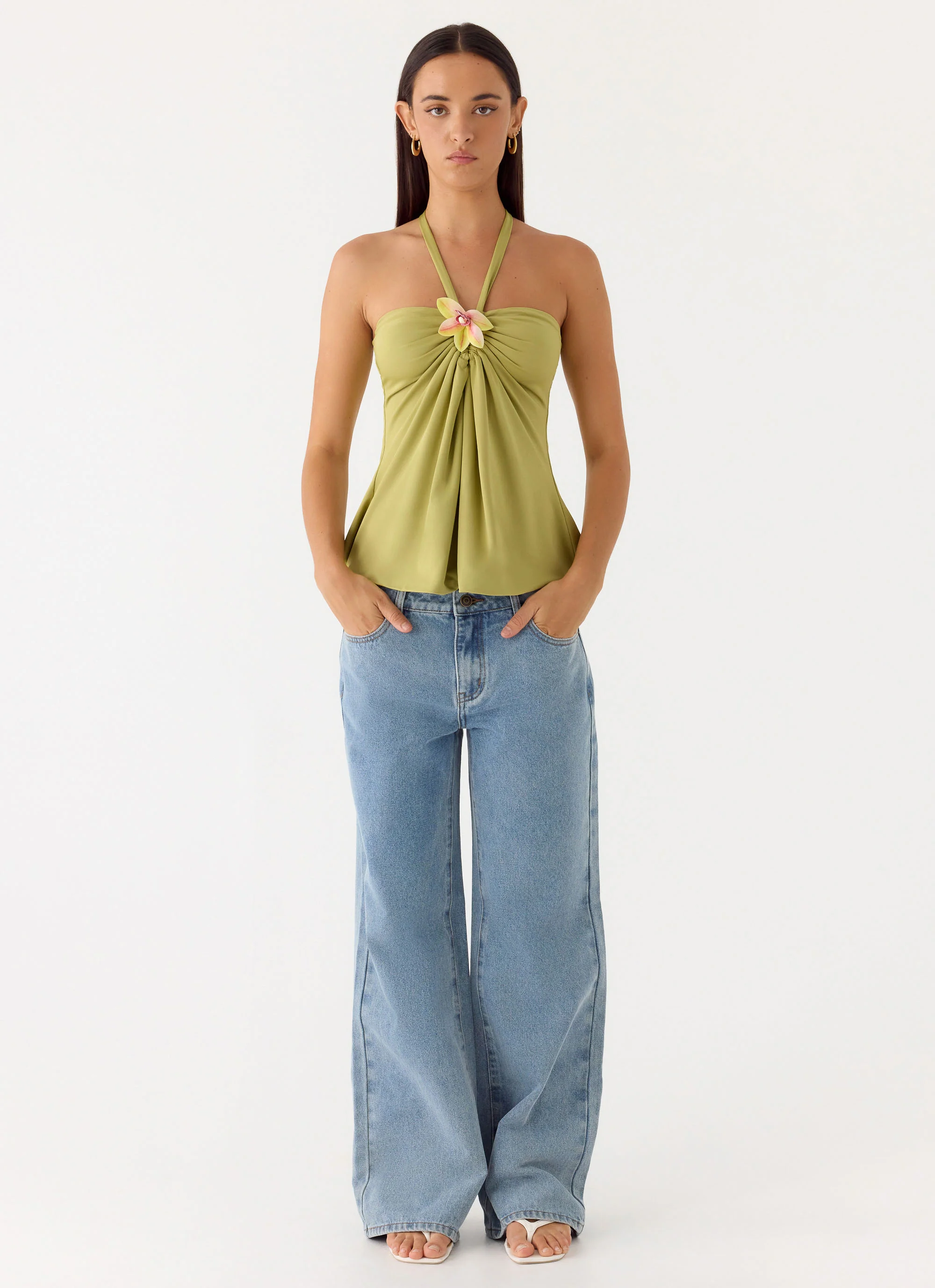 Aesha Low Rise Denim Jeans - Light Denim - Image 5