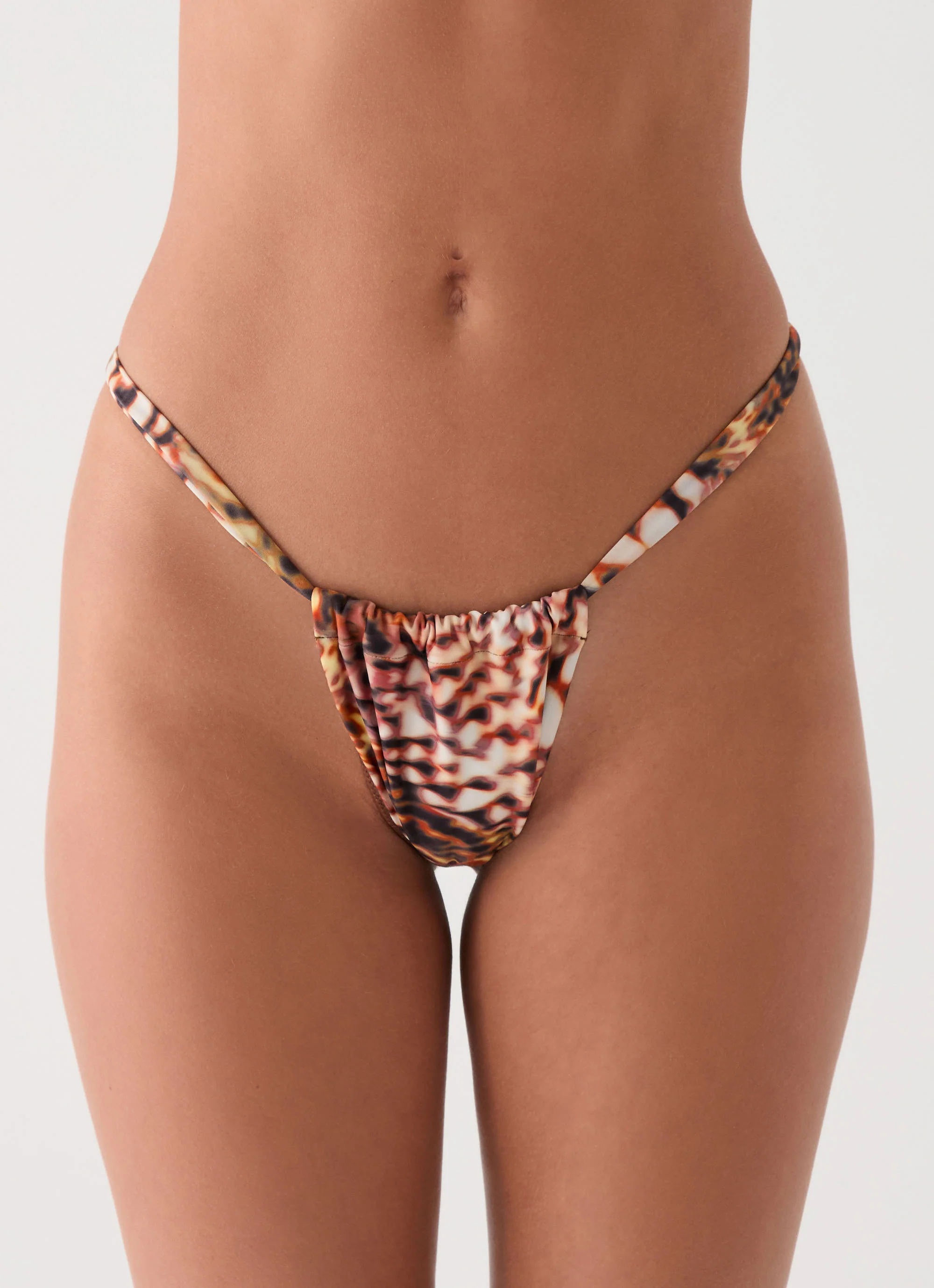 Airlie Scrunch Bikini Bottoms - Leopard Hibiscus - Image 4
