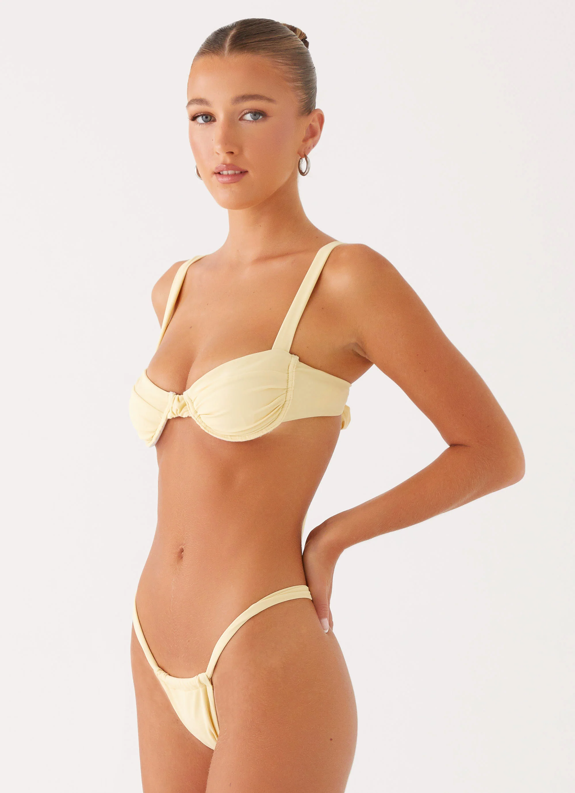 Airlie Scrunch Bikini Bottoms - Yellow - Image 3