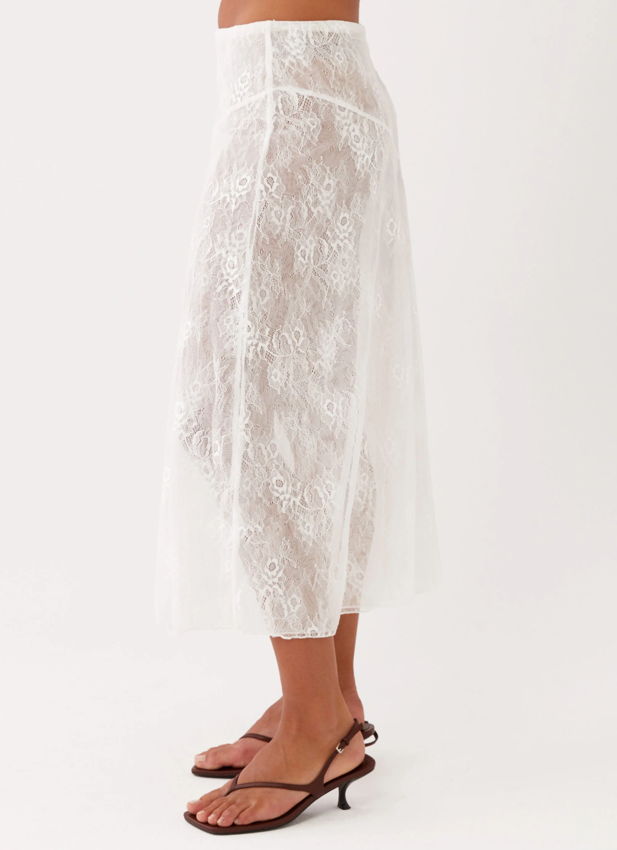 Alara Midi Skirt - White - Image 3