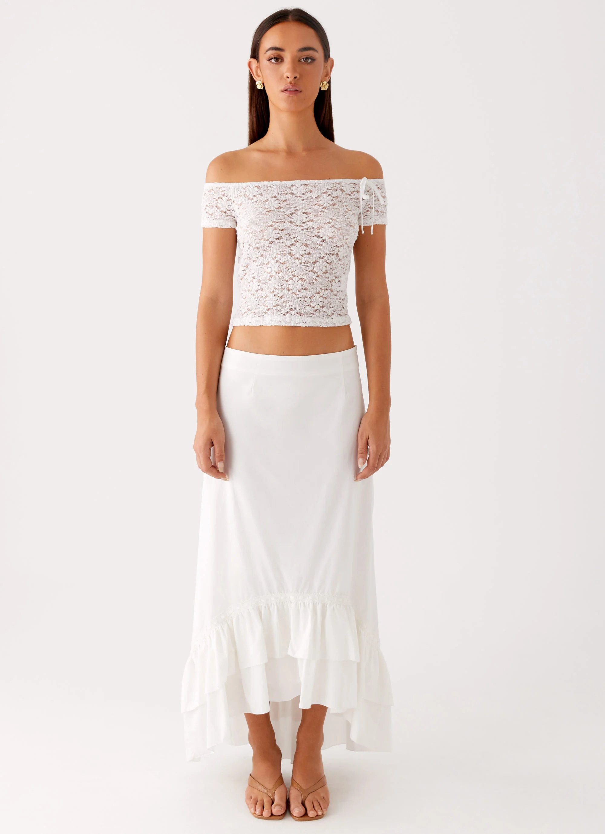 Alessandra Maxi Skirt - White - Image 2