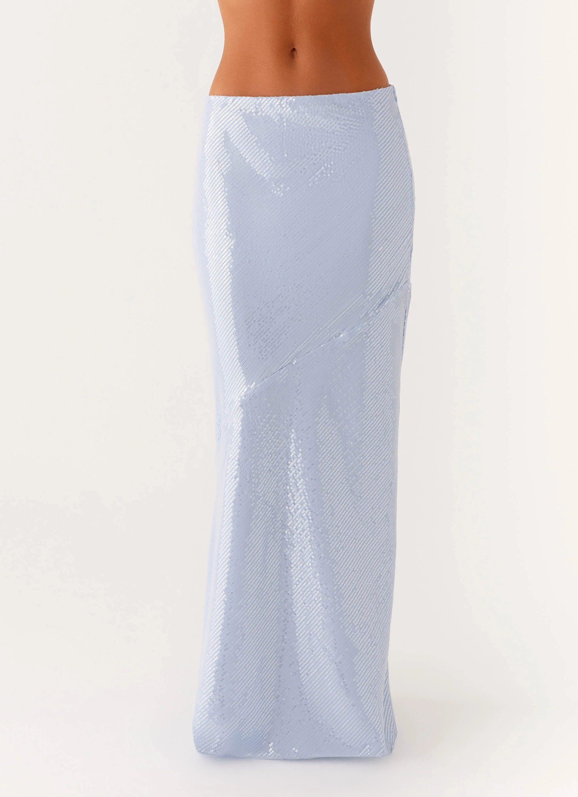 Algorithm Sequin Maxi Skirt - Blue - Image 2