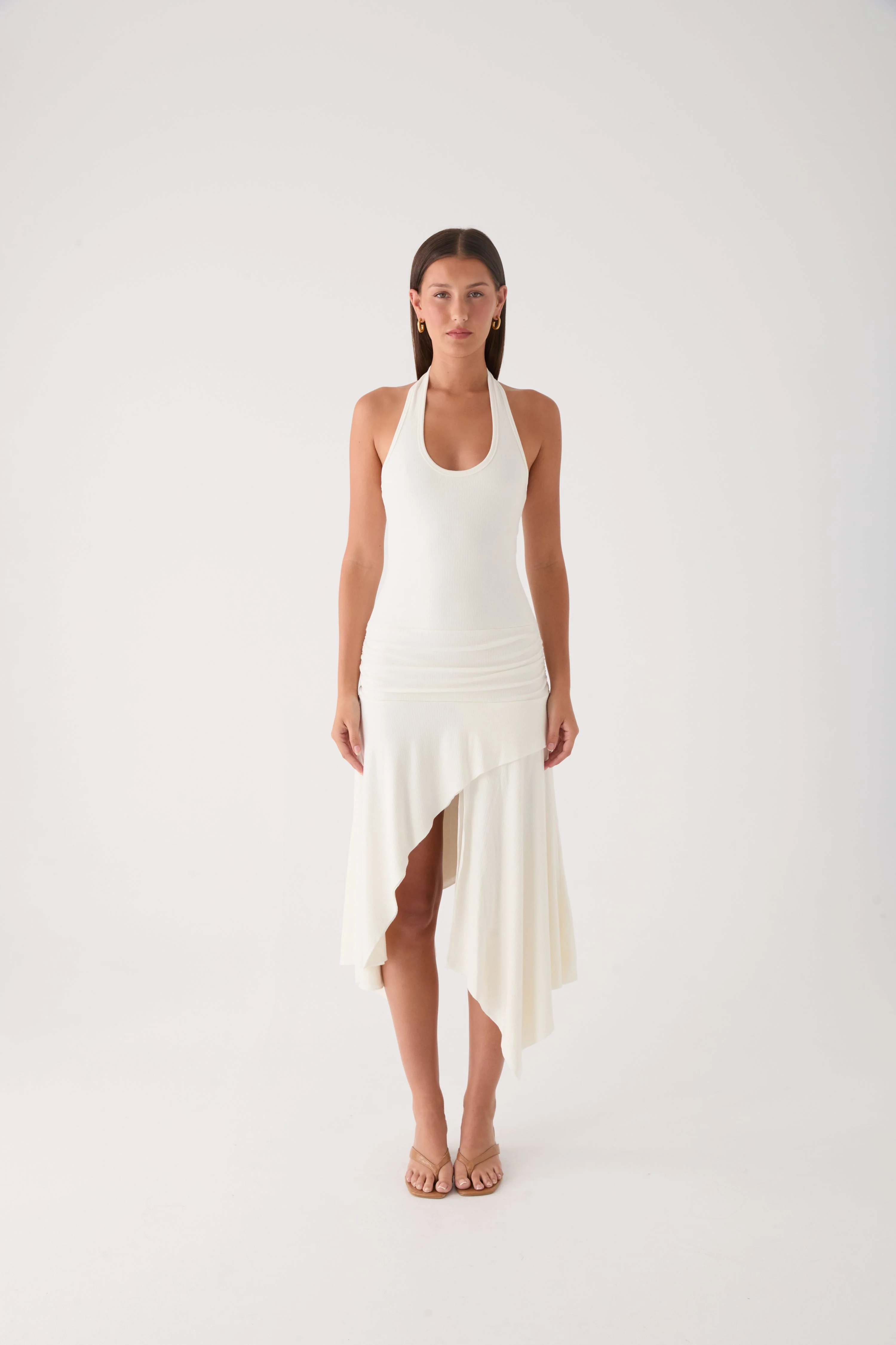 Alise Midi Dress - White - Image 7