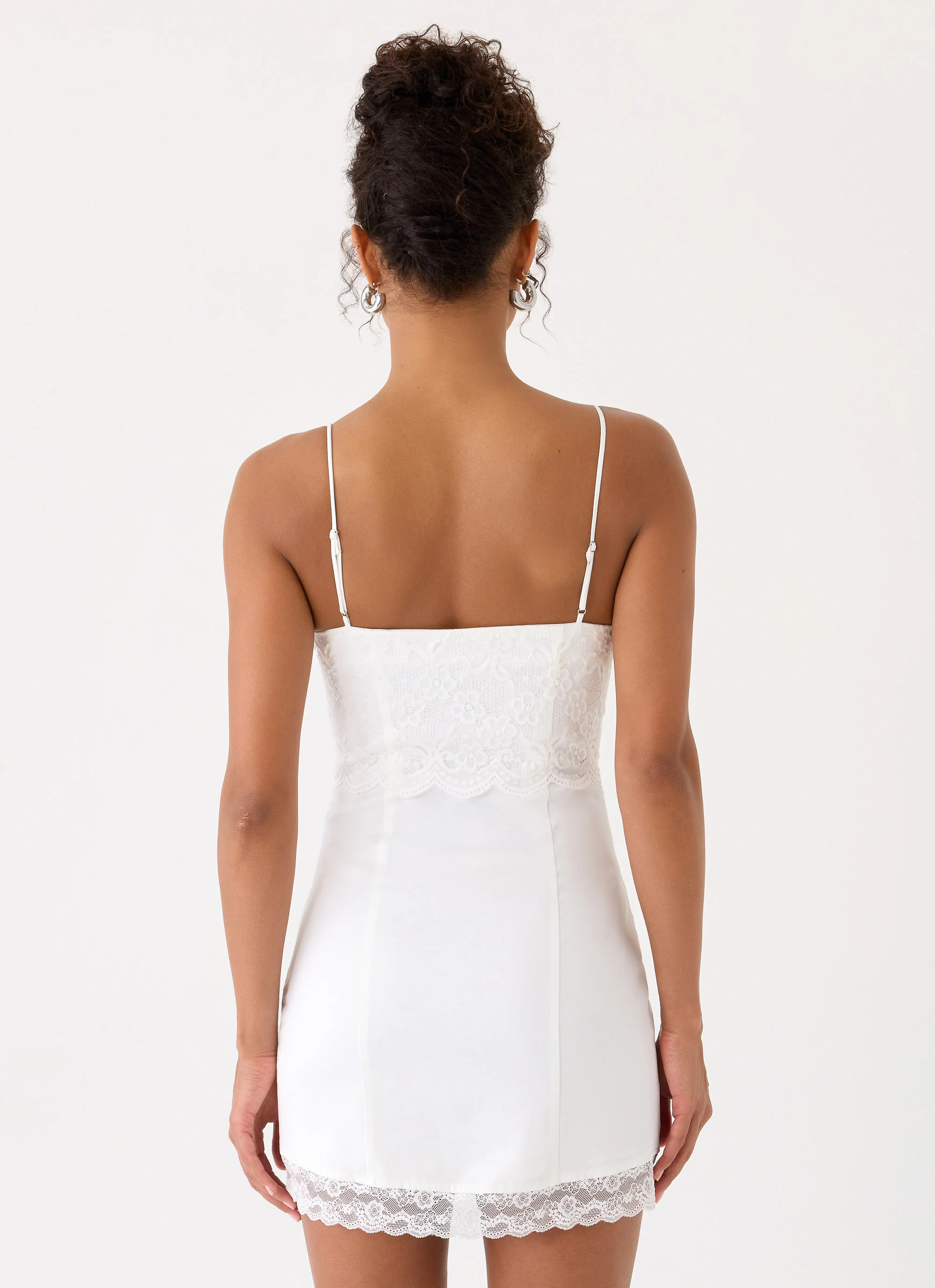 Aloura Lace Mini Dress - White - Image 3