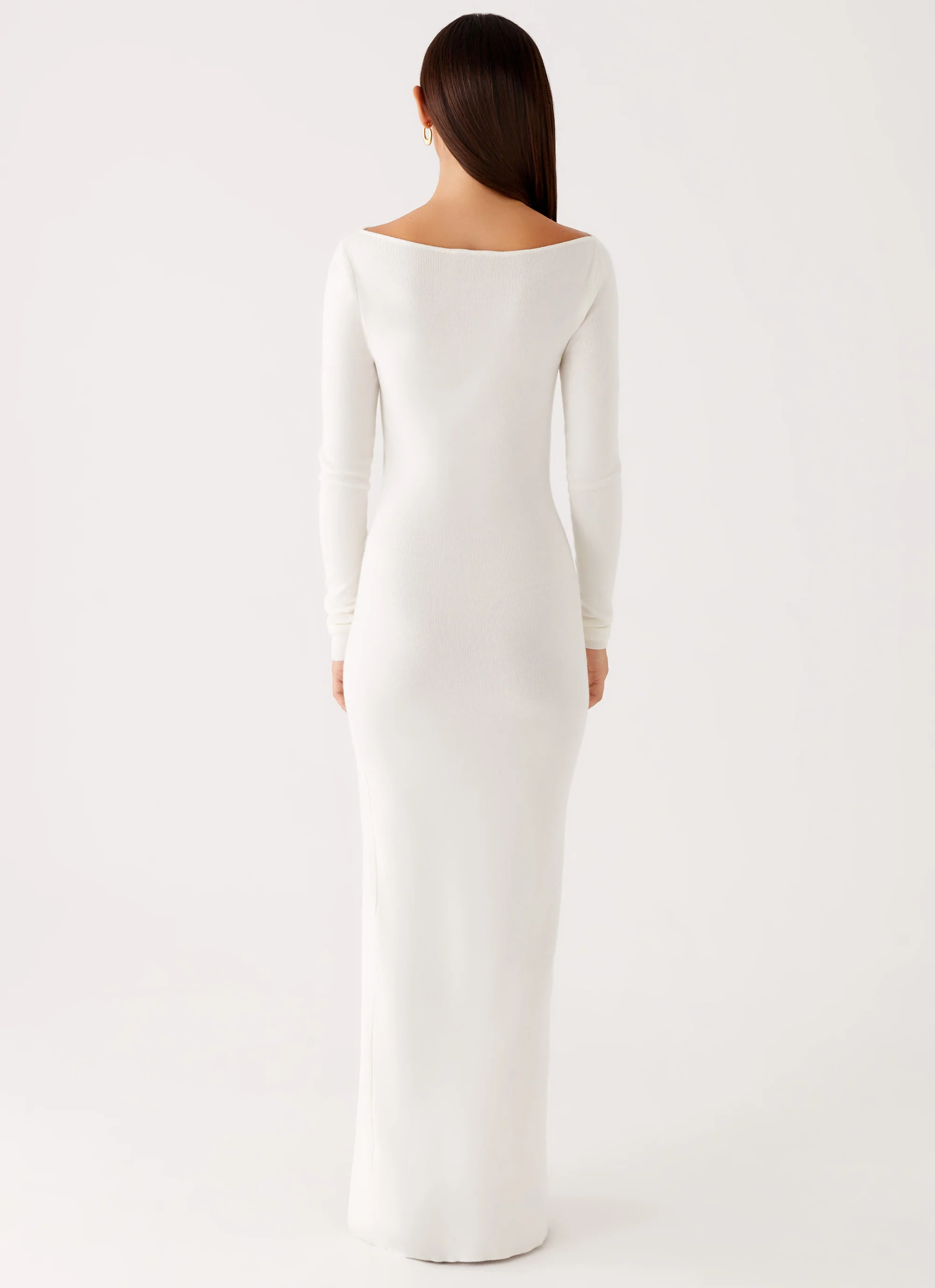Amalfi Knit Maxi Dress - White - Image 3