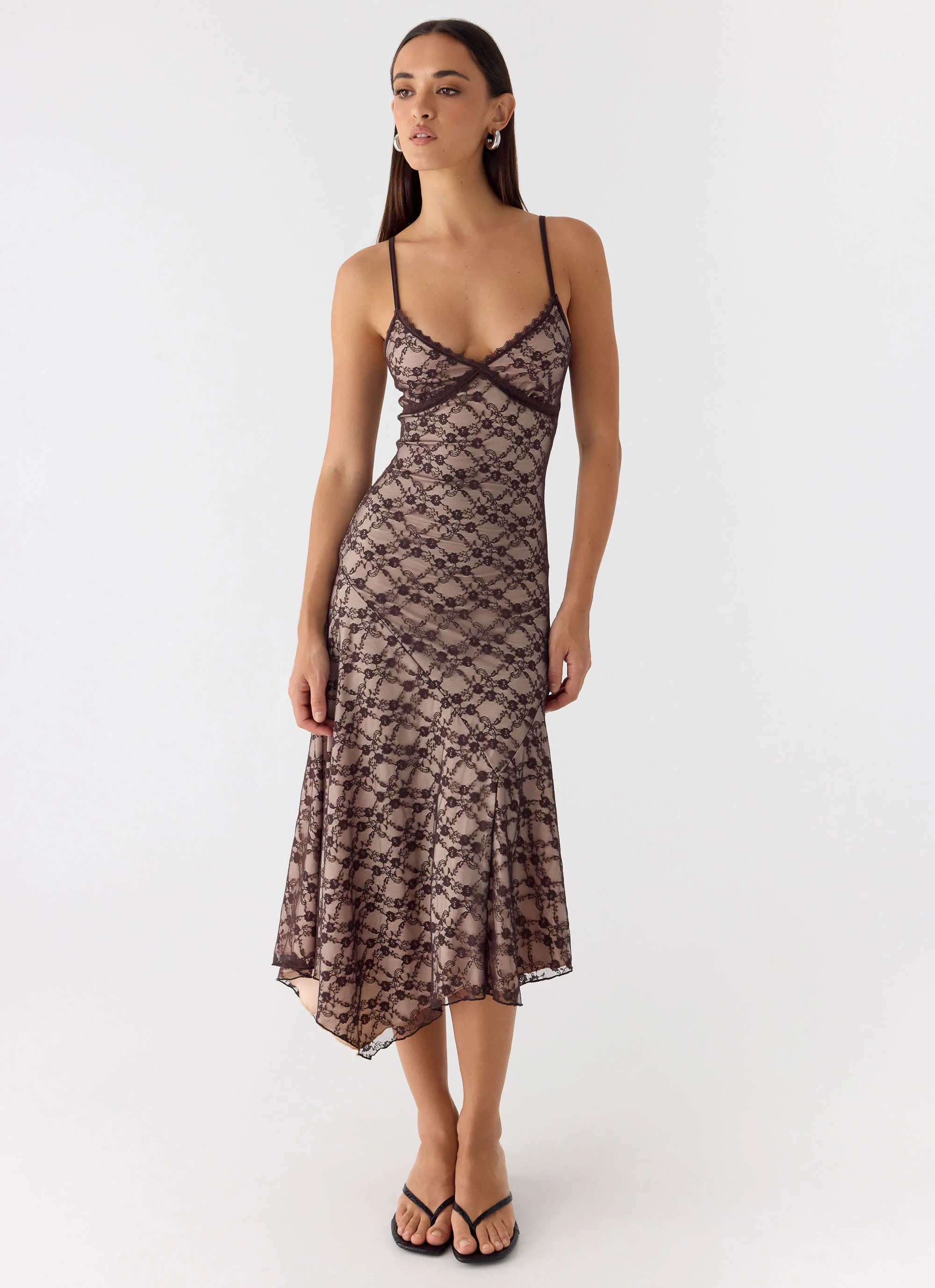 Amelia Midi Dress - Chocolate - Image 5