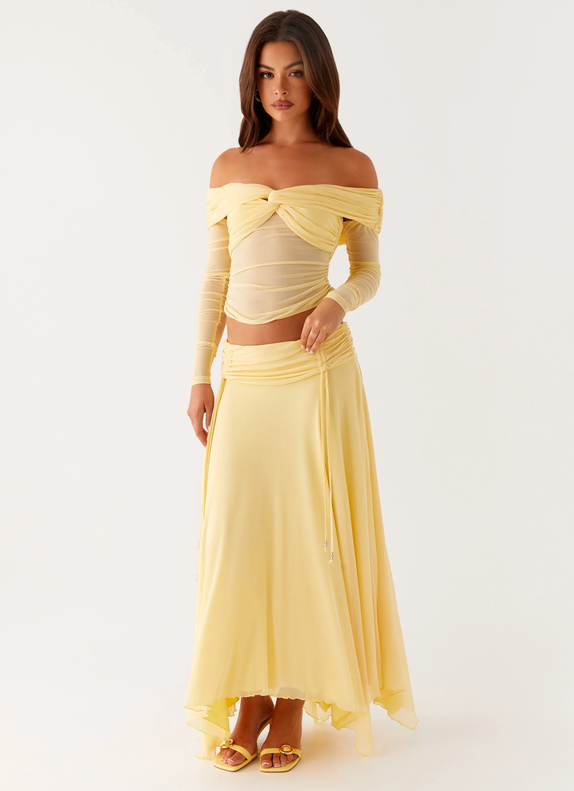 Amryn Long Sleeve Top - Yellow - Image 6