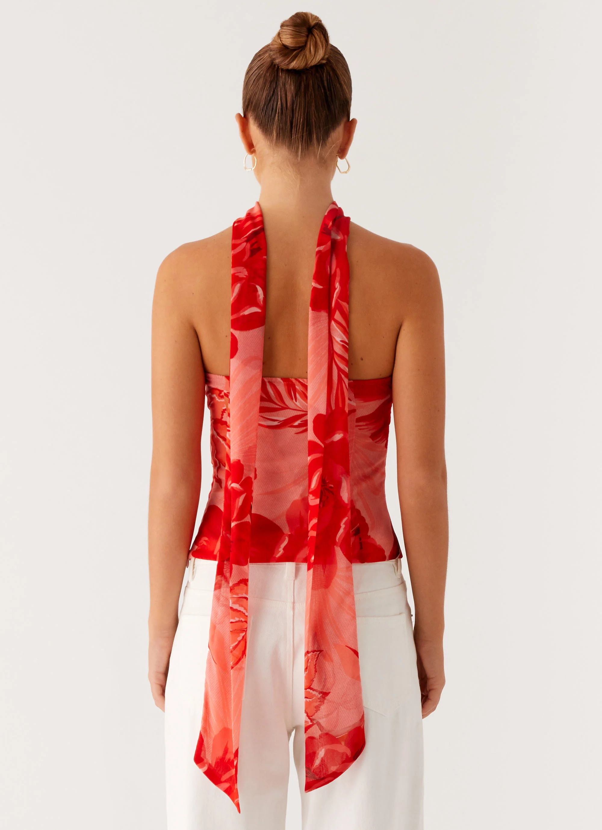 Anais Scarf Top - Sicily Sunset Print - Image 4