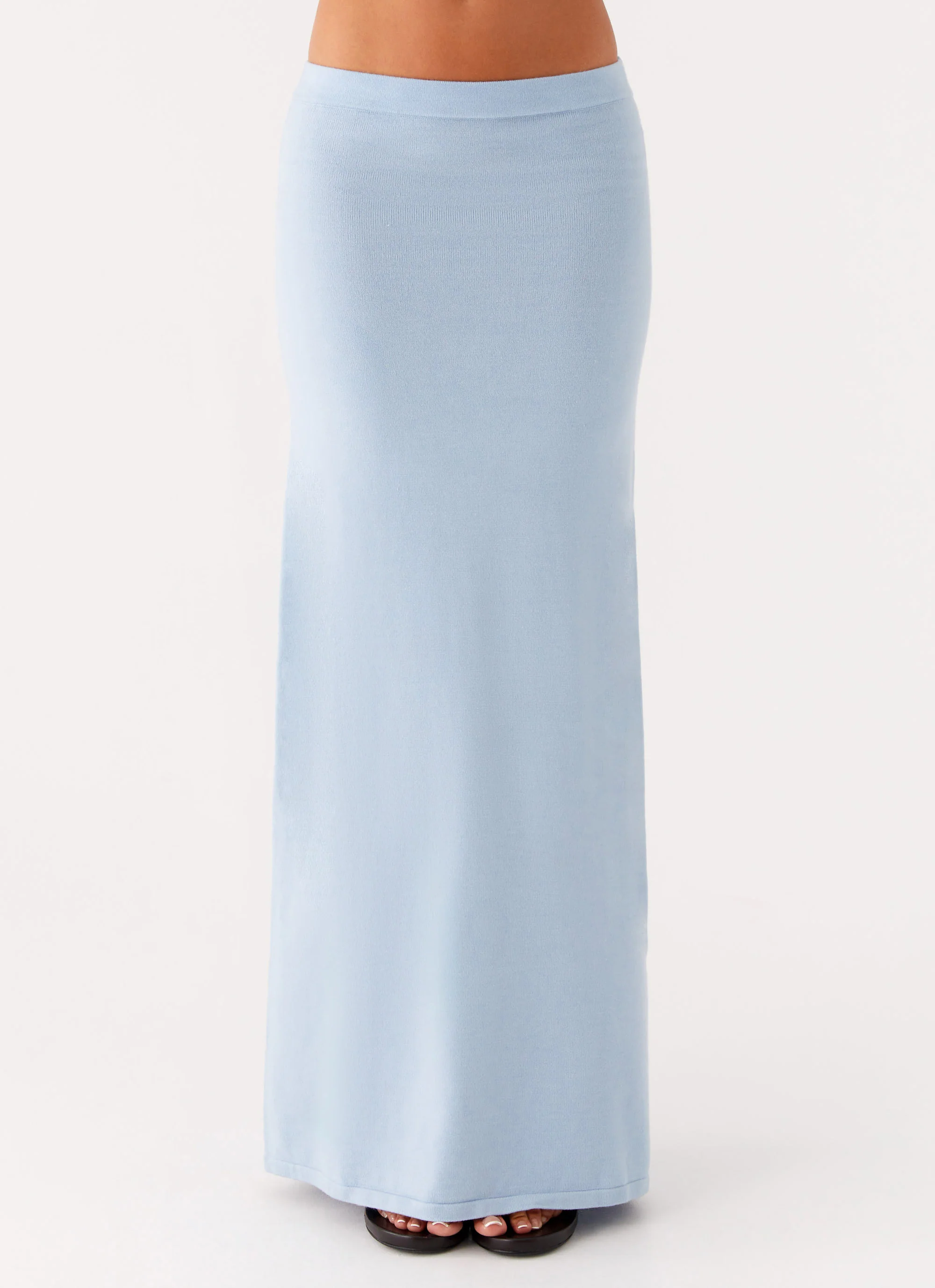 Anastasia Knit Maxi Skirt - Blue - Image 4
