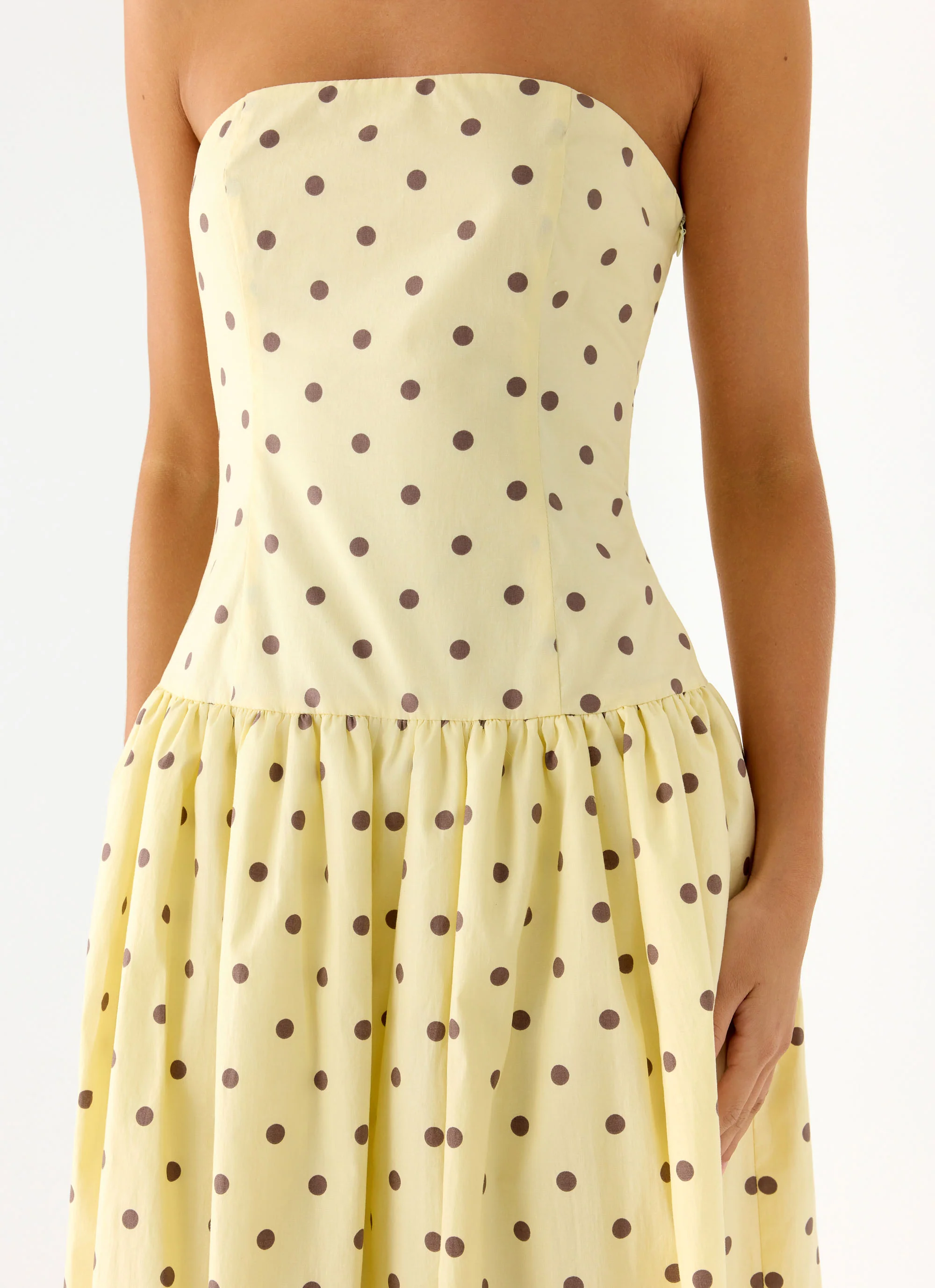Andorra Maxi Dress - Yellow Polkadot - Image 6