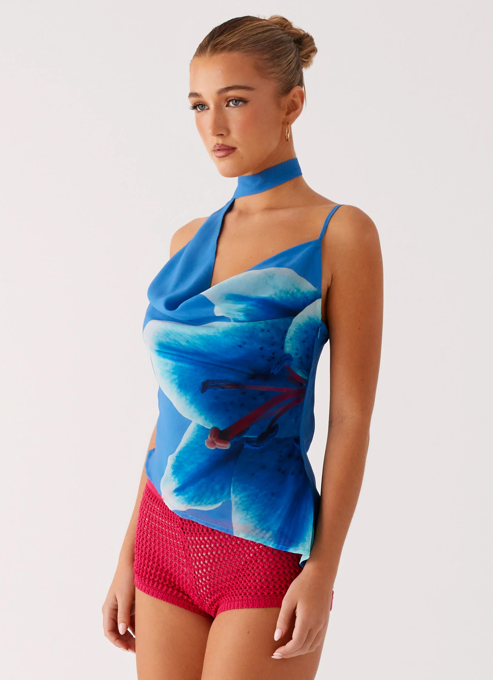 Andrina Cowl Neck Top - Oceania Bloom - Image 3