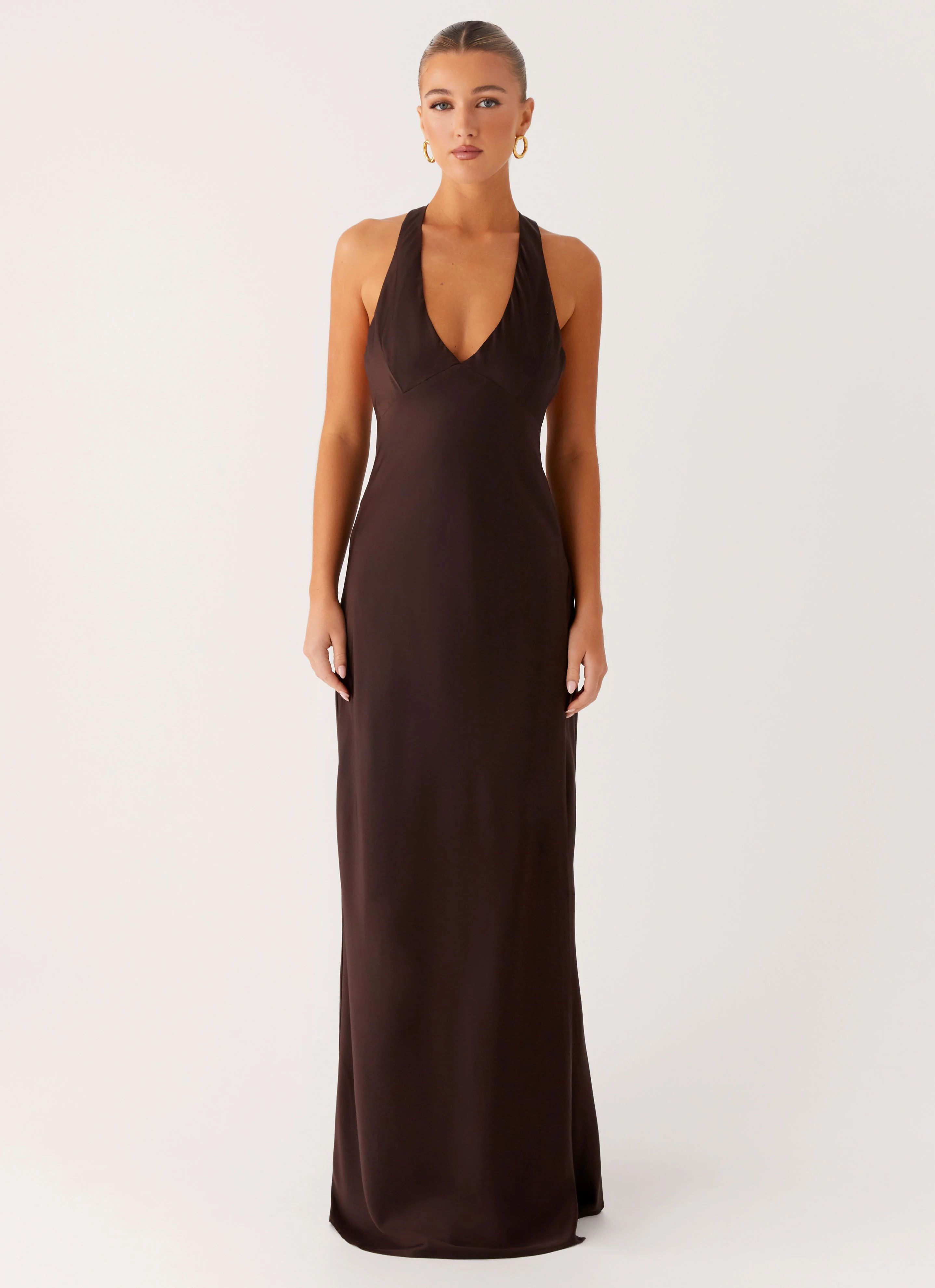 Angie Maxi Dress - Chocolate - Image 5