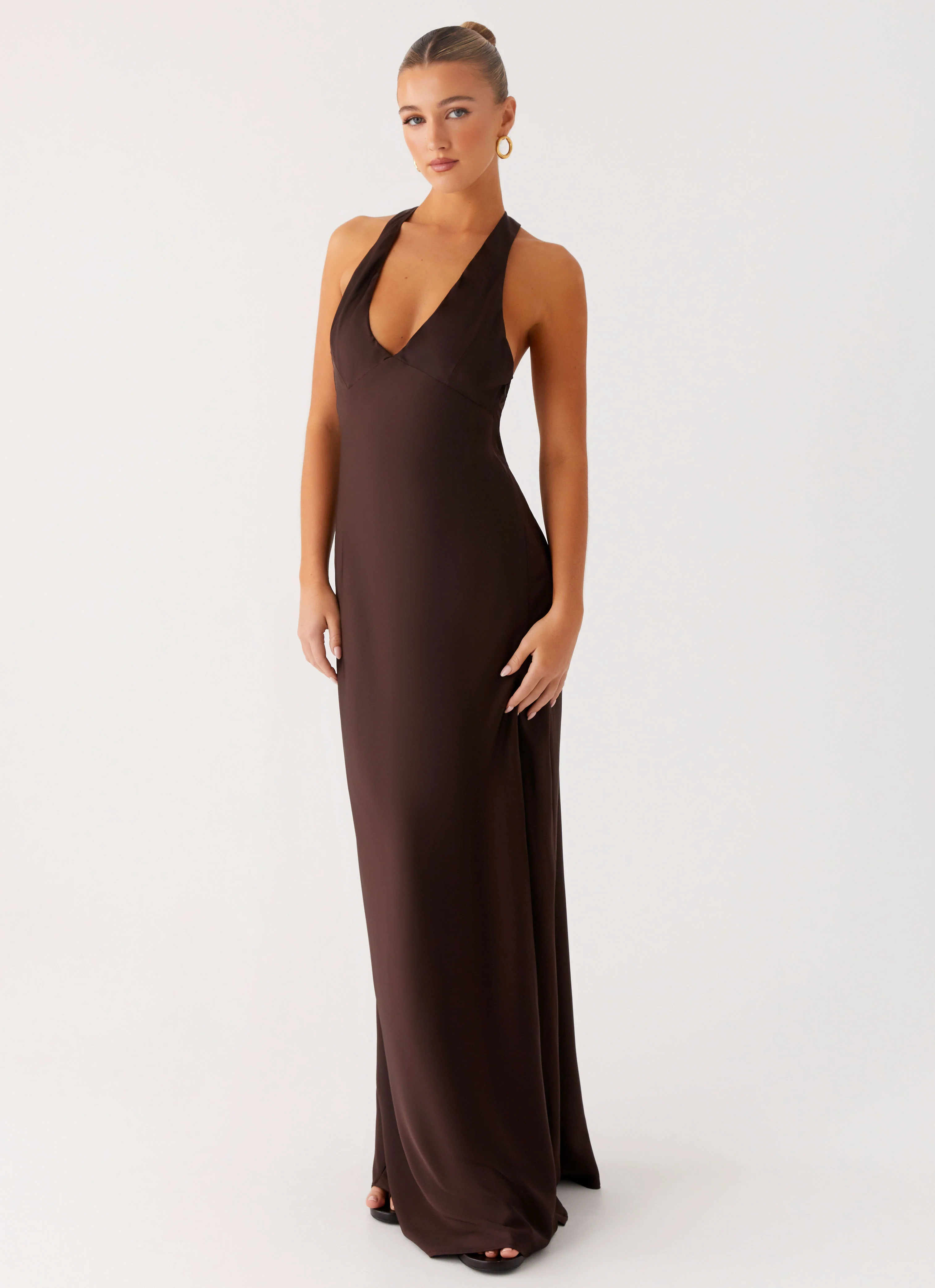 Angie Maxi Dress - Chocolate - Image 6