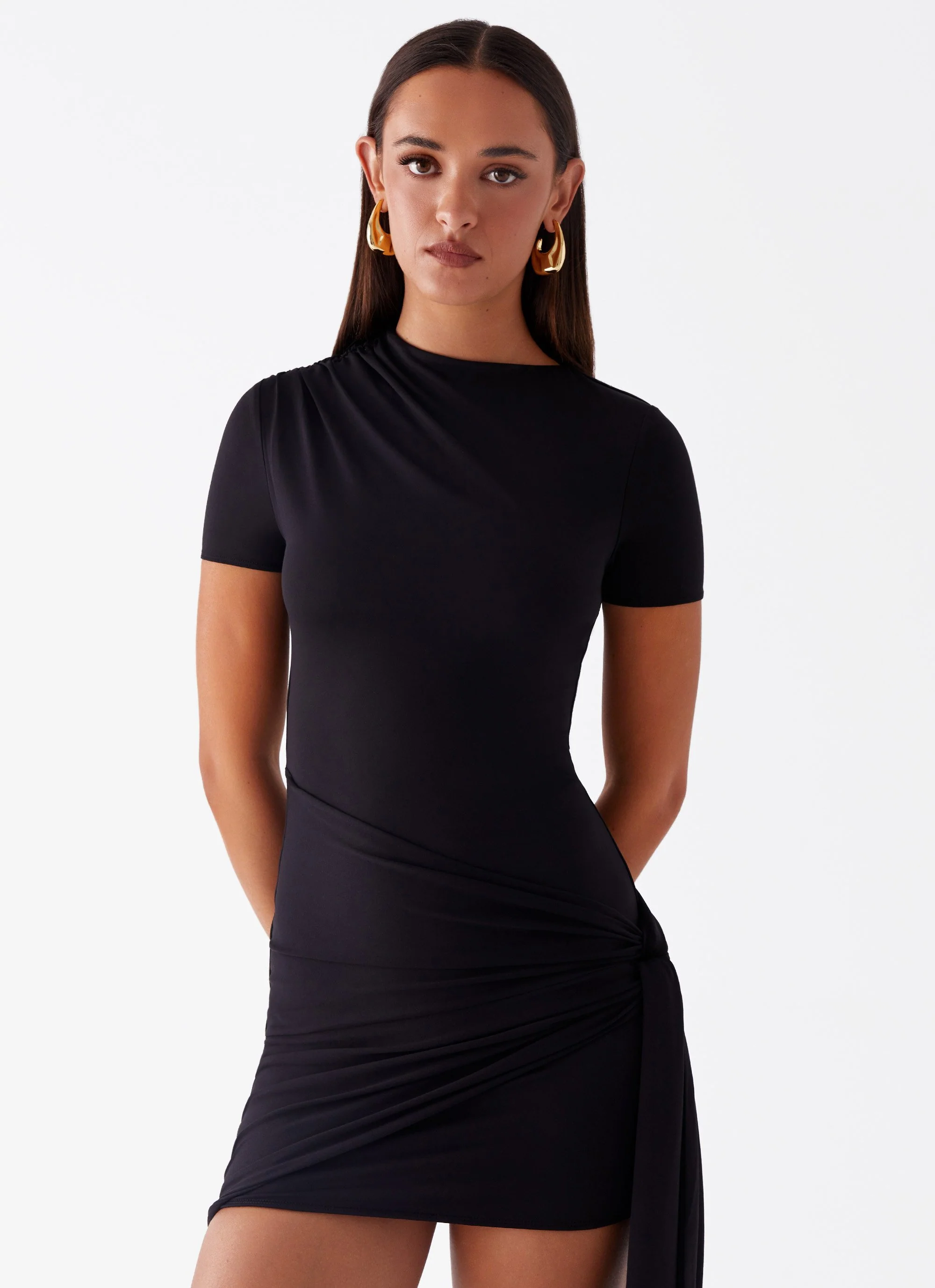 Anisa Mini Dress - Black - Image 5