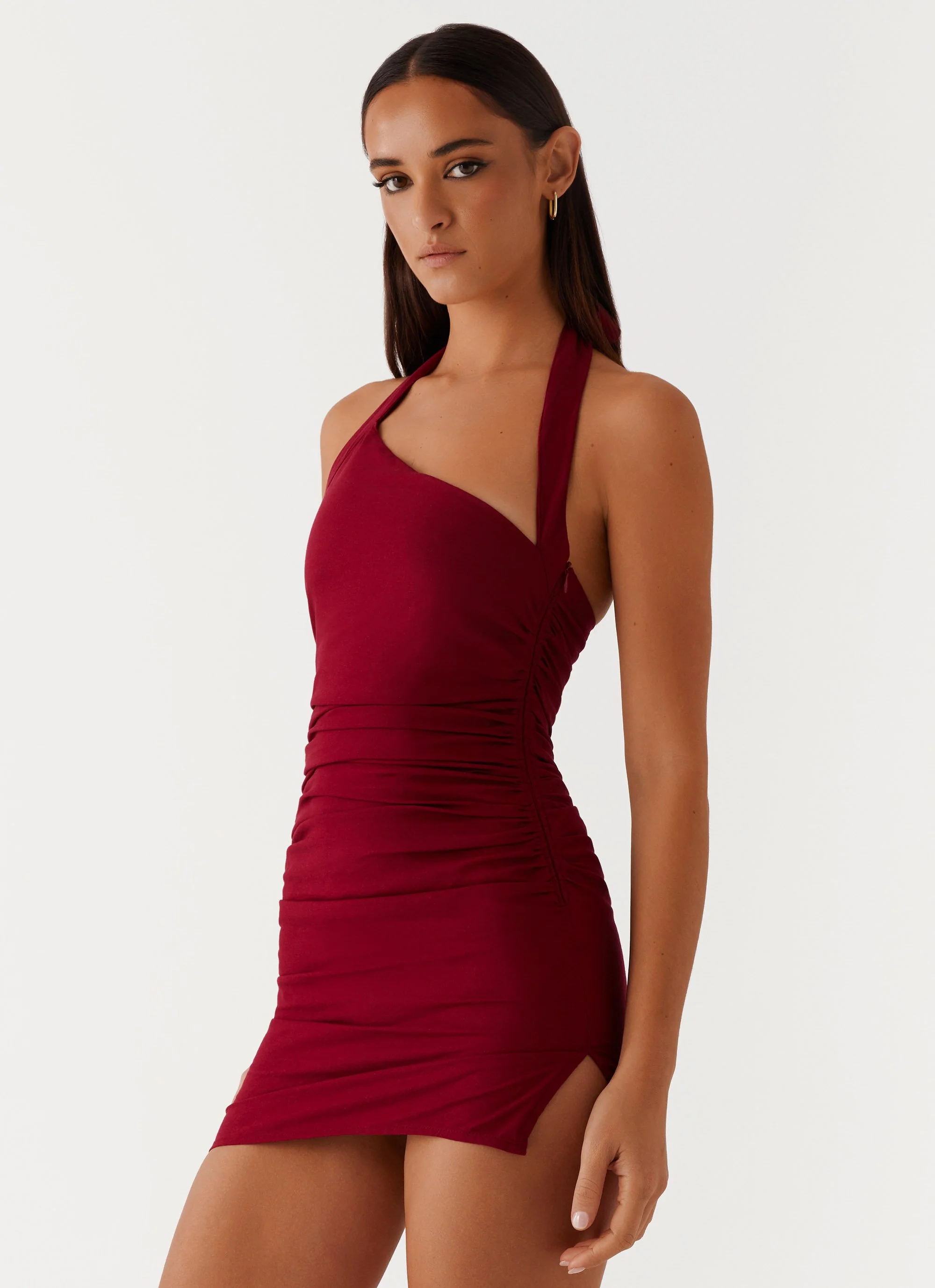 Annalissa Linen Mini Dress - Red - Image 6
