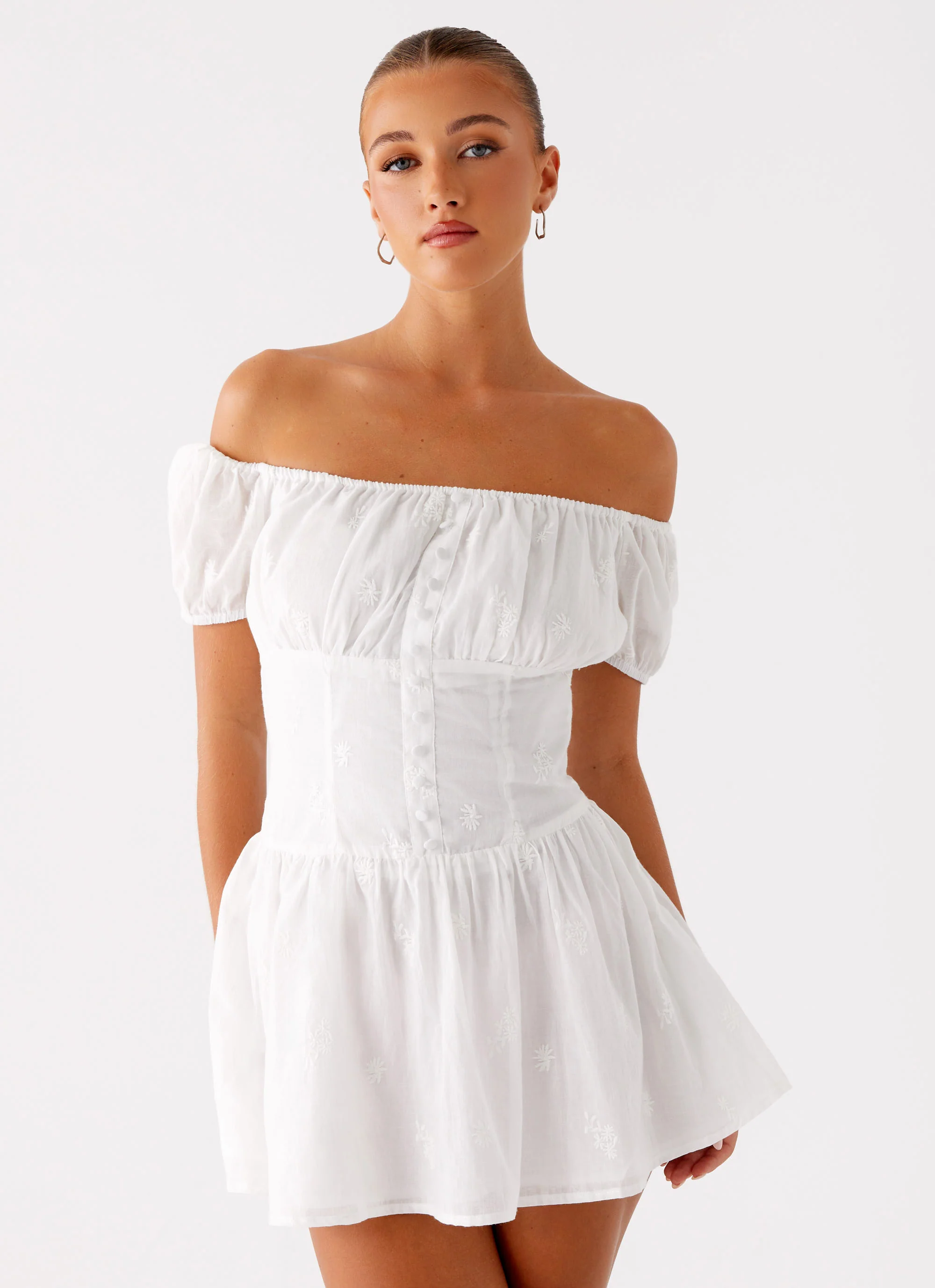 Anthem Cotton Mini Dress - Ivory
