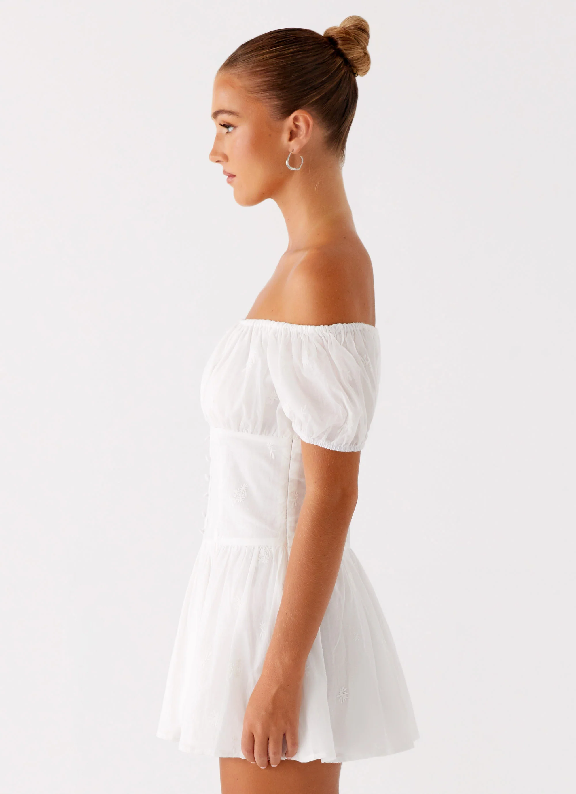 Anthem Cotton Mini Dress - Ivory - Image 3