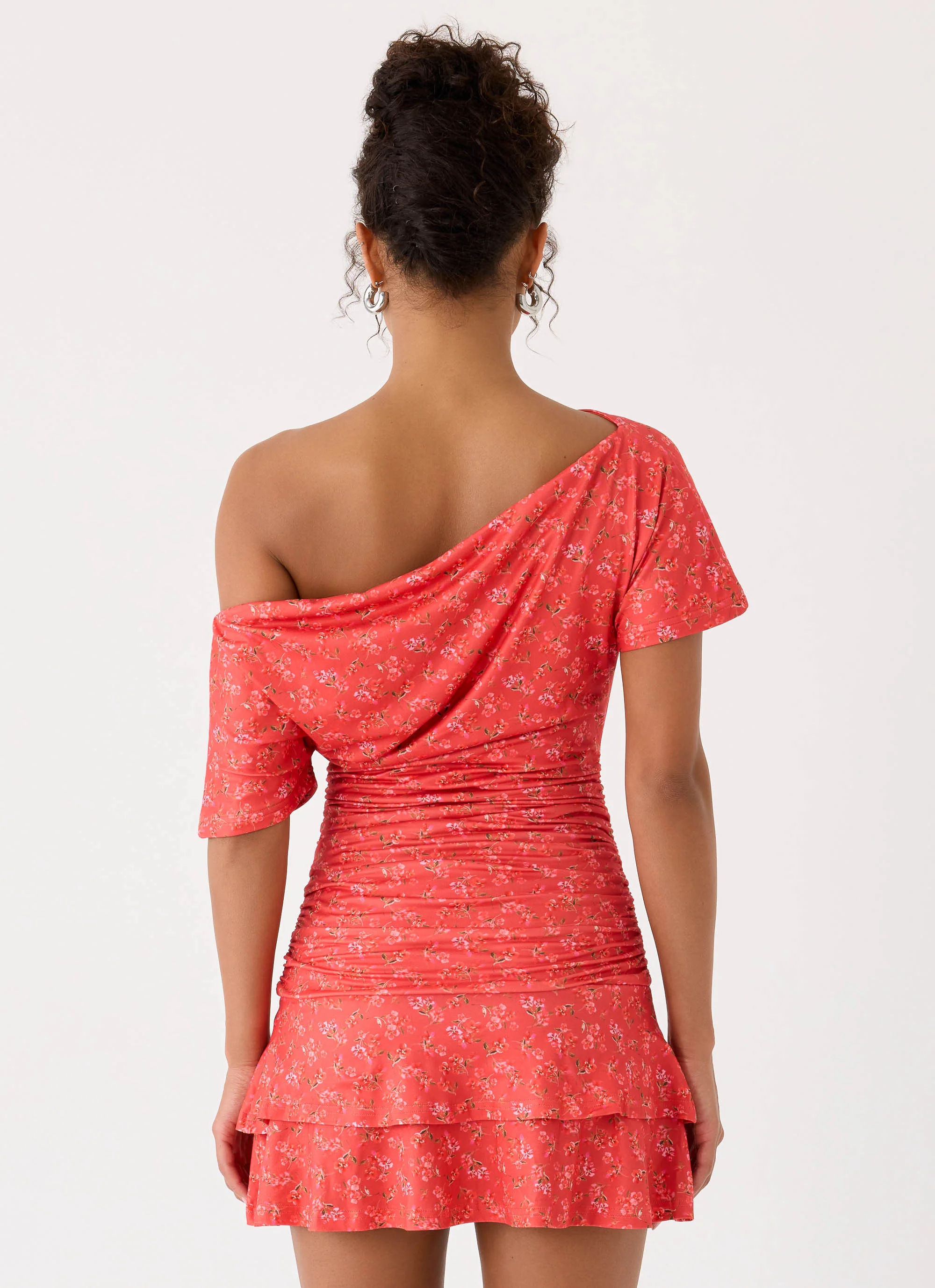 Antonie Mini Dress - Magenta Red Rose - Image 3