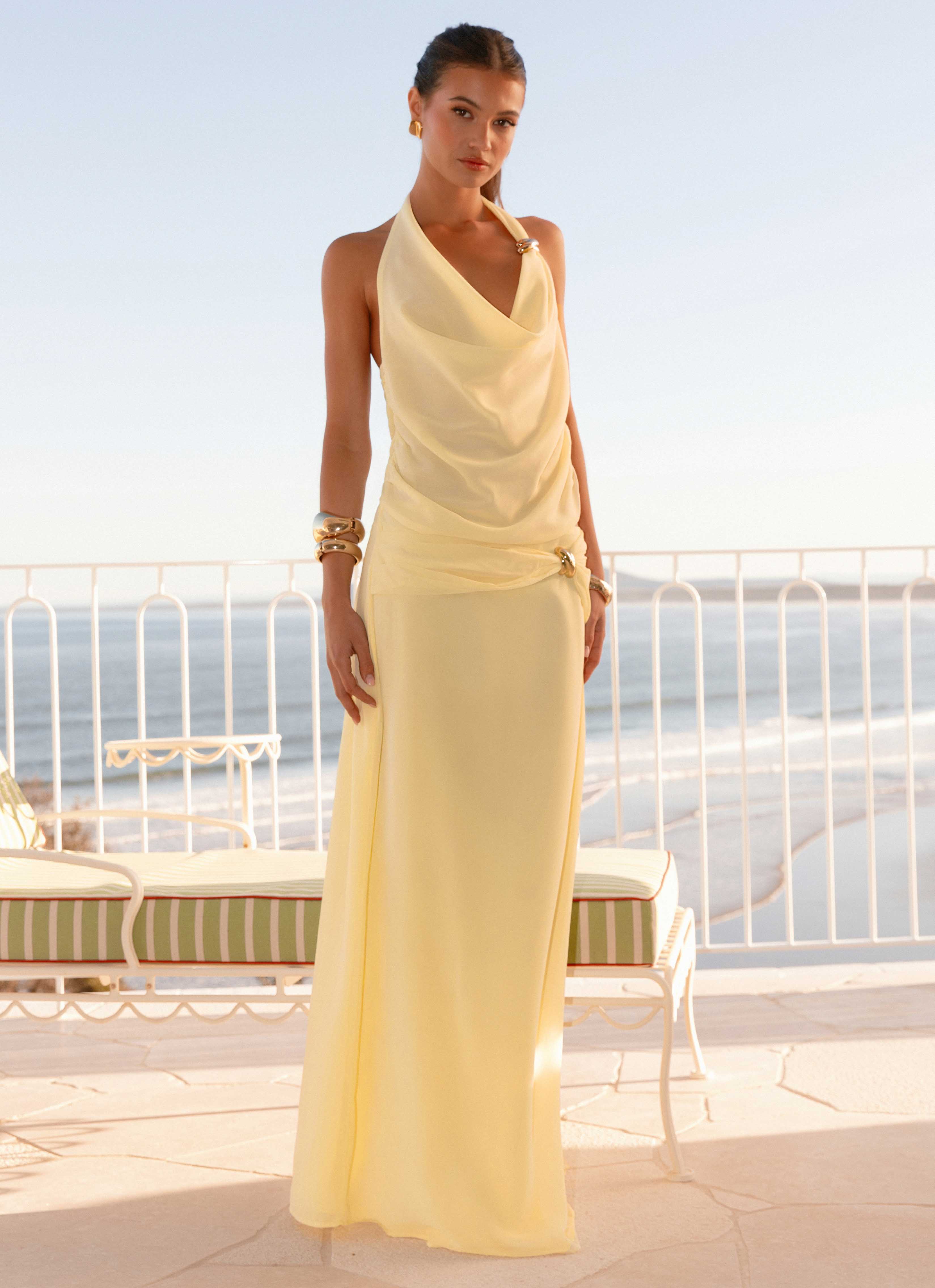 Anuhea Cowl Top - Yellow - Image 3