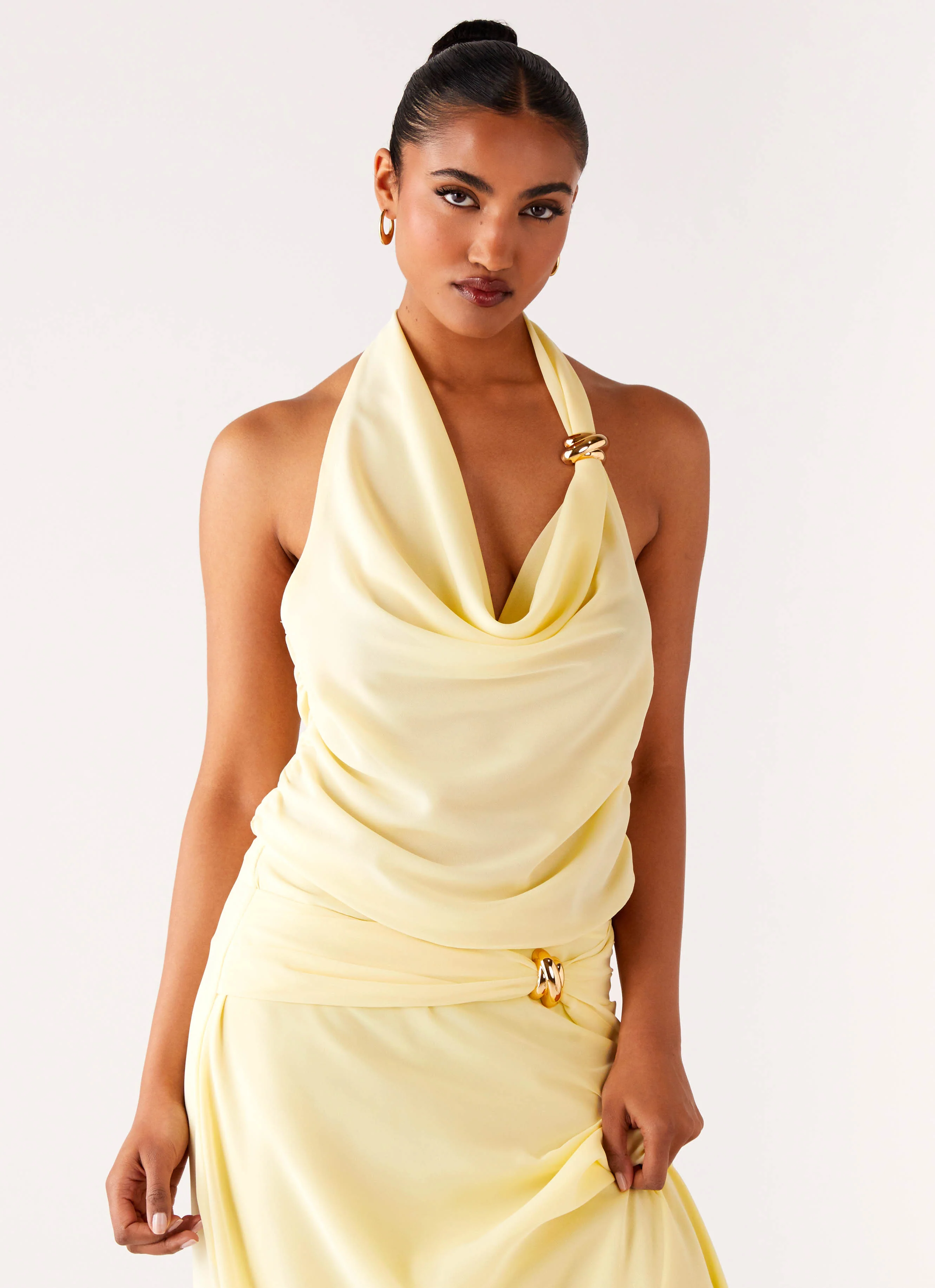 Anuhea Cowl Top - Yellow - Image 5