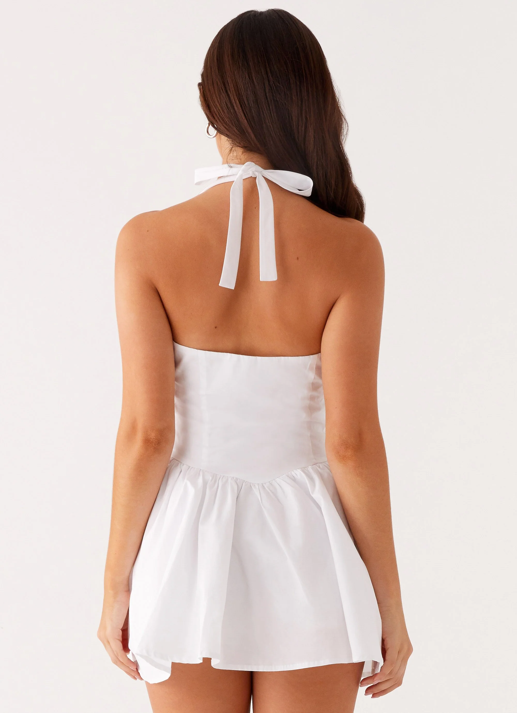 Anya Halterneck Mini Dress - Ivory - Image 4
