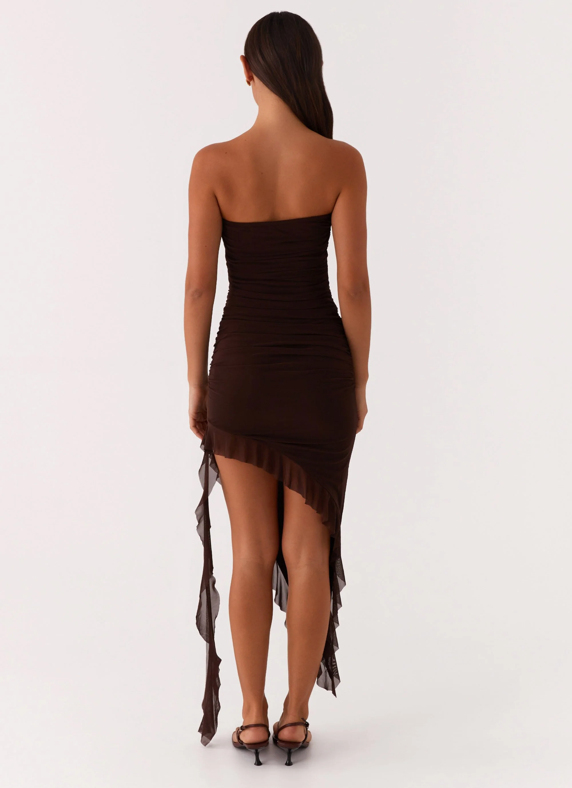 Aoife Midi Dress - Brown - Image 5