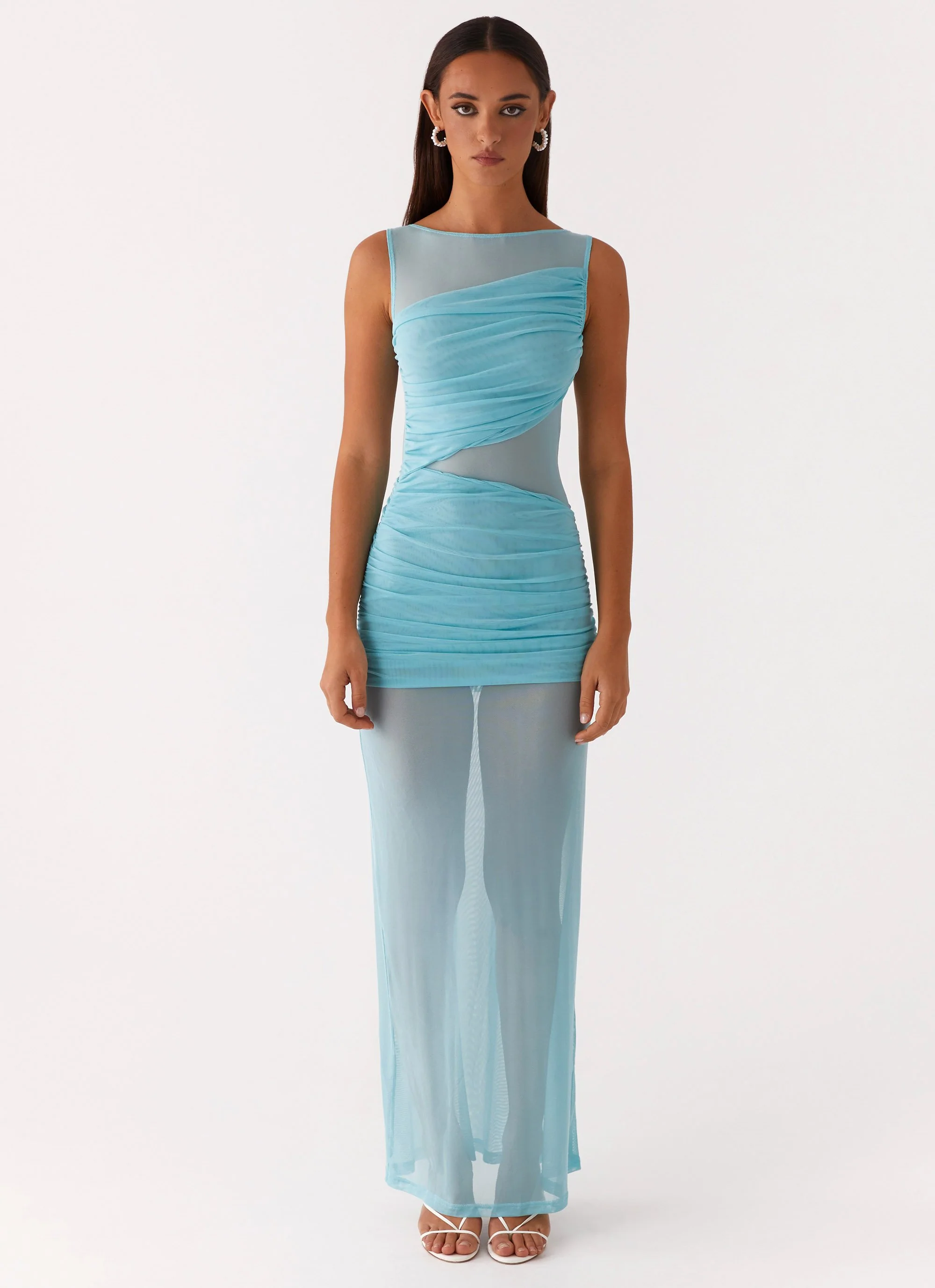 Apollo Maxi Dress - Aqua - Image 4
