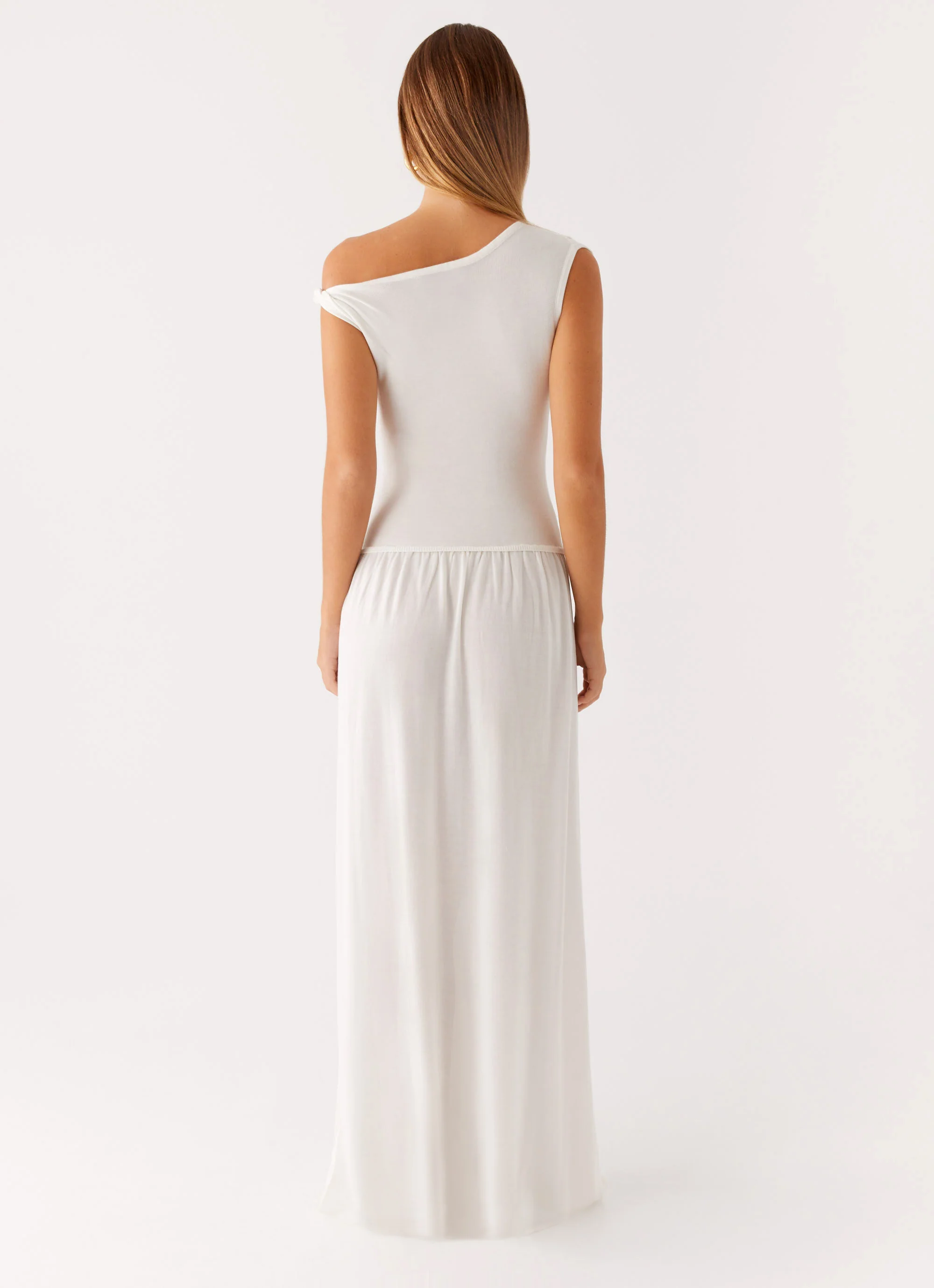 Ardella One Shoulder Maxi Dress - Ivory - Image 4