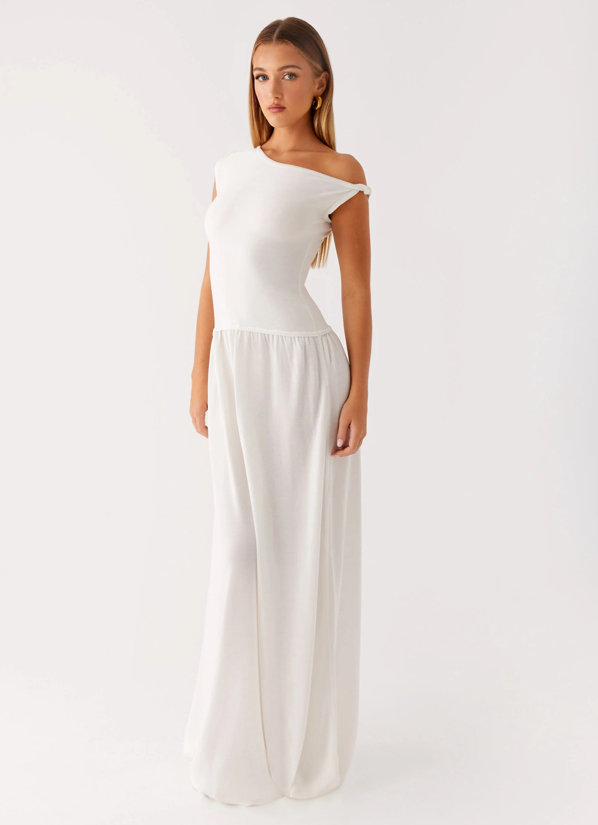 Ardella One Shoulder Maxi Dress - Ivory - Image 5