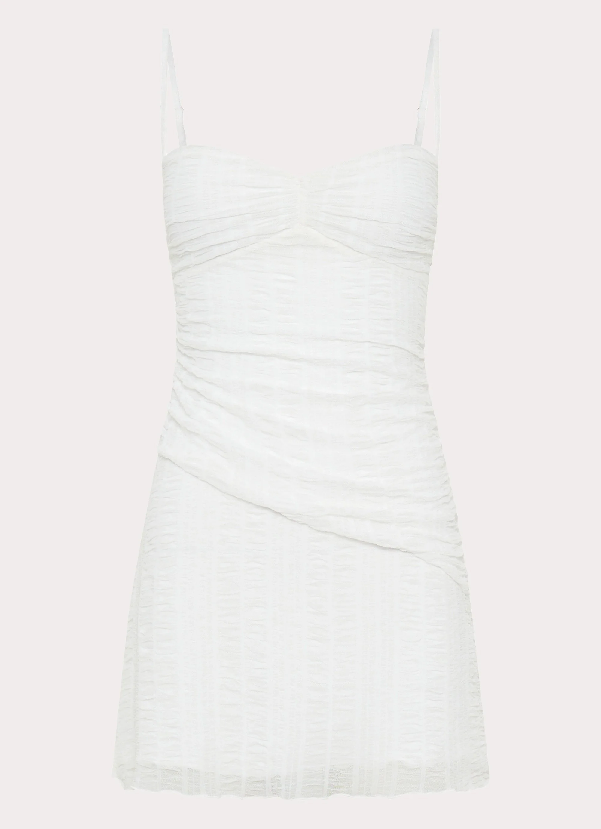 Arden Mesh Mini Dress - White - Image 6