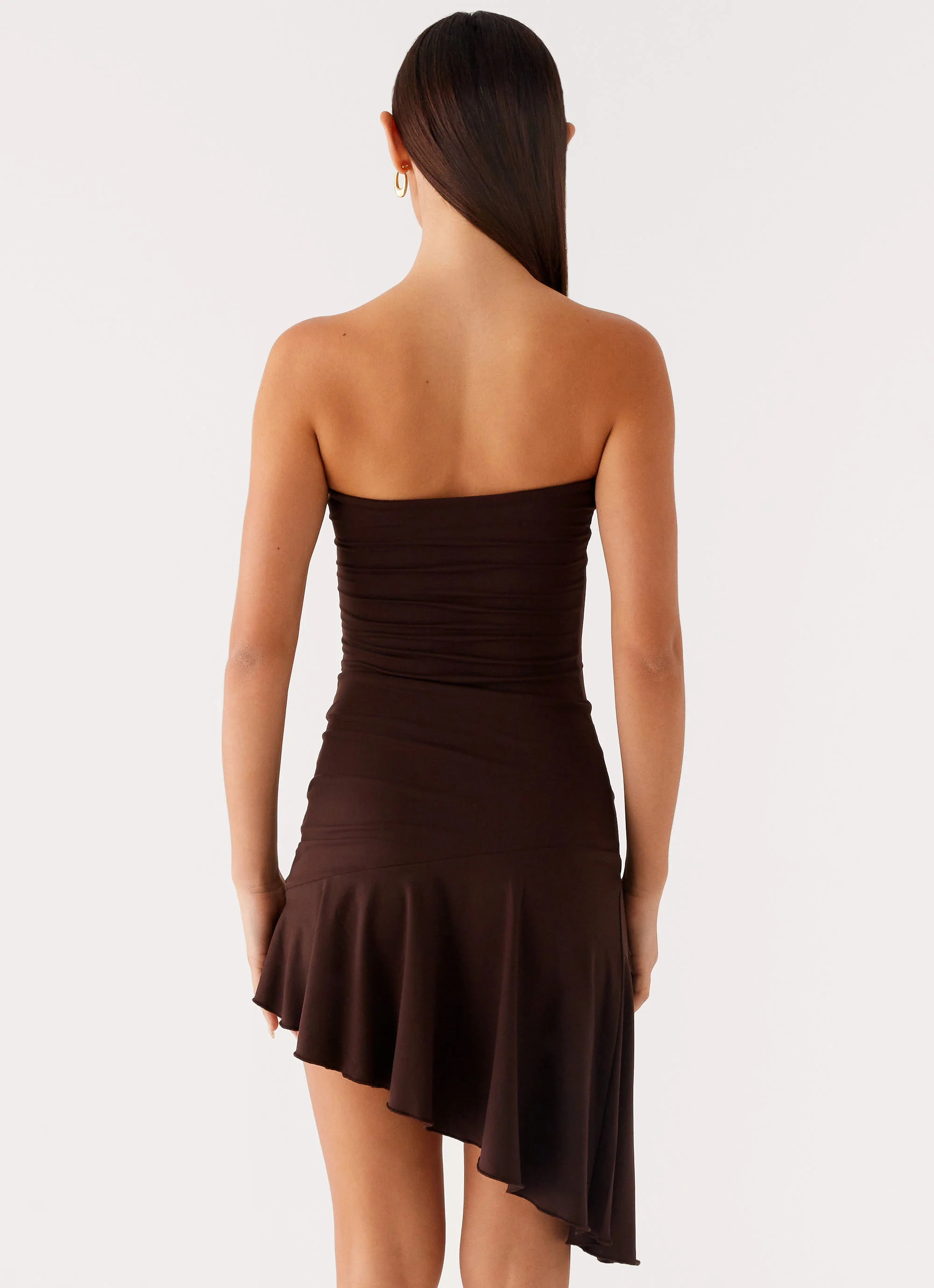 Arianne Mini Dress - Chocolate - Image 4