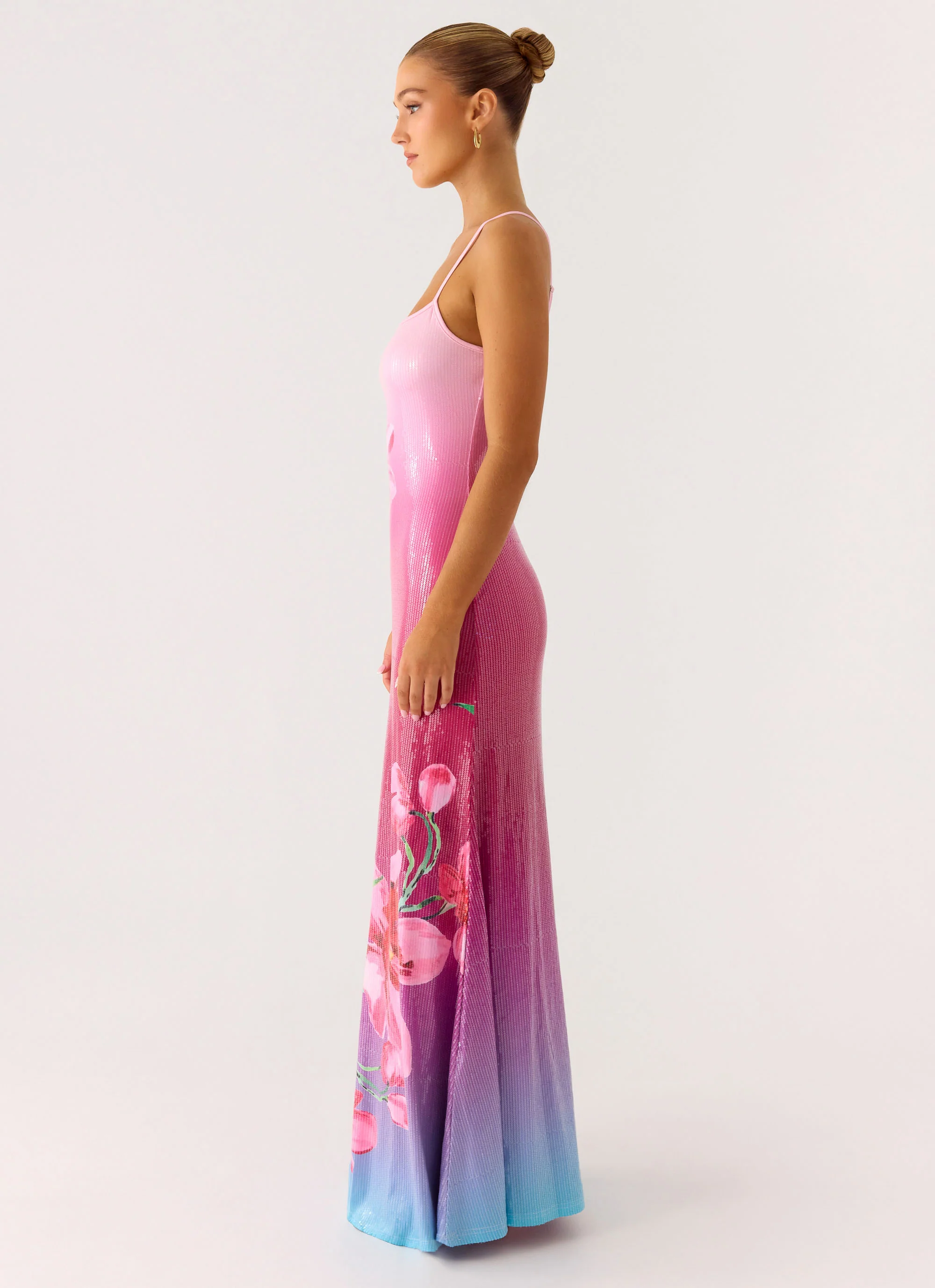 Ariaz Sequin Maxi Dress - Ombre Reef - Image 2