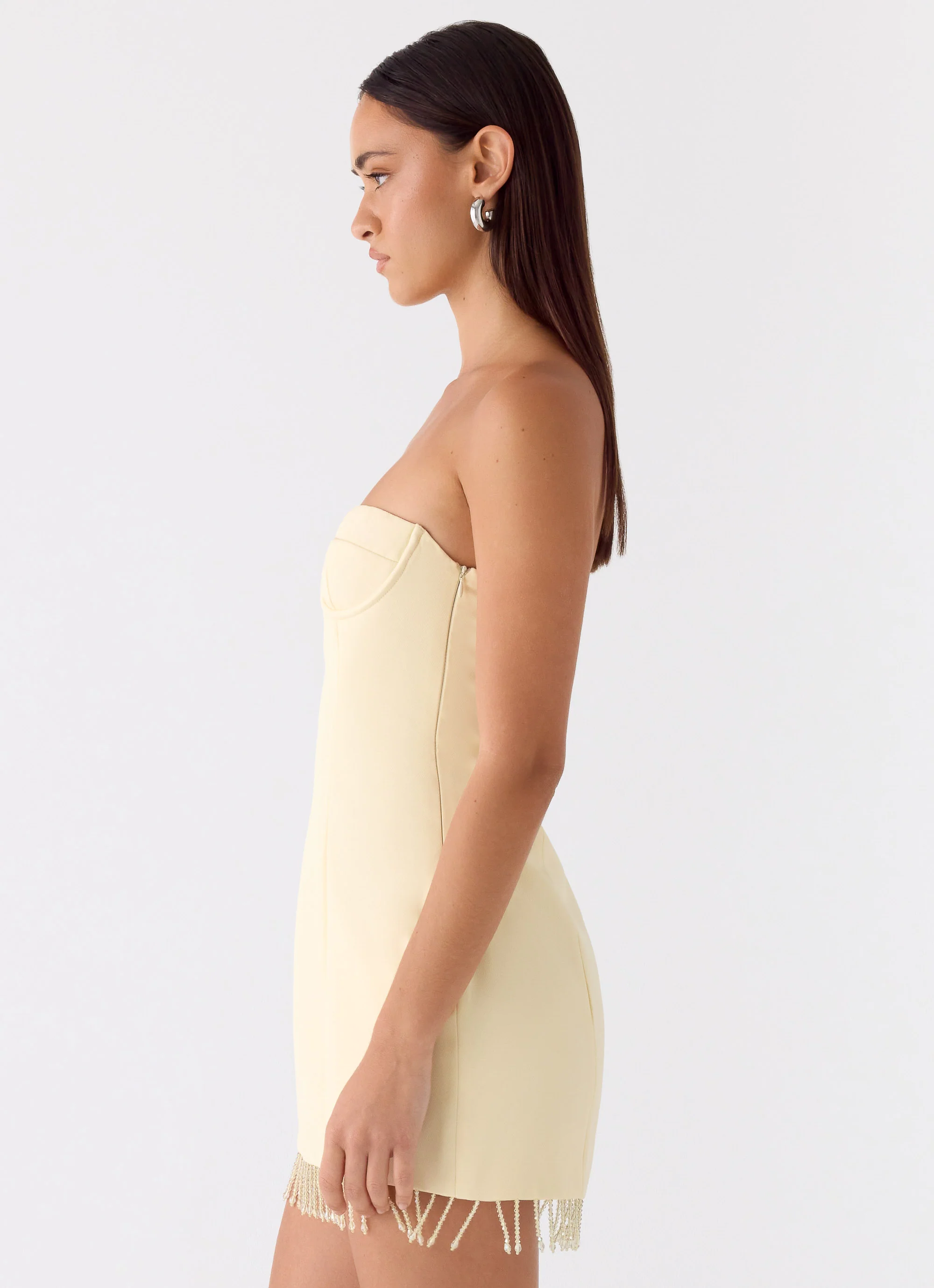Arista Strapless Mini Dress - Yellow - Image 2