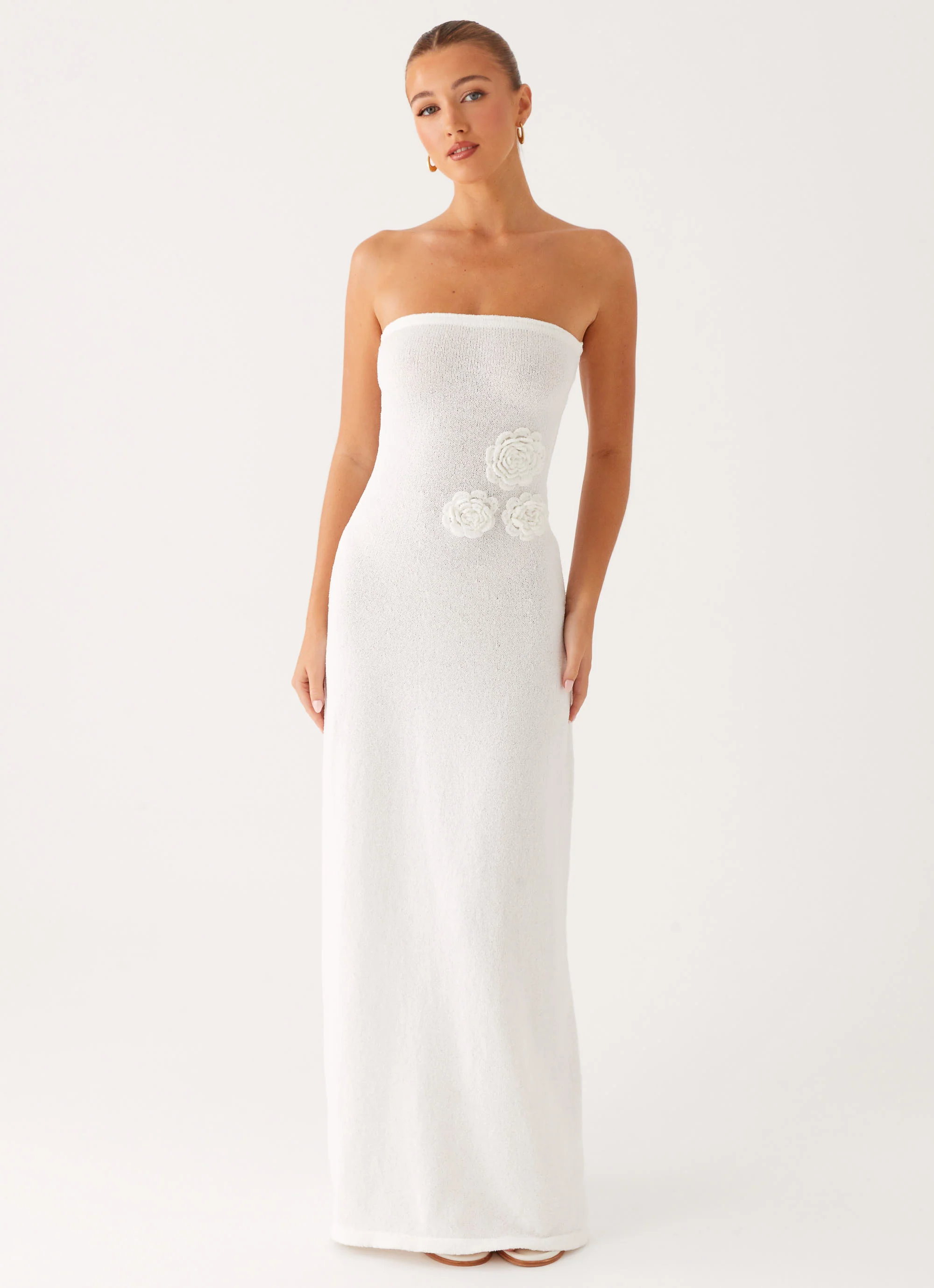 Arli Strapless Maxi Dress - Ivory - Image 3