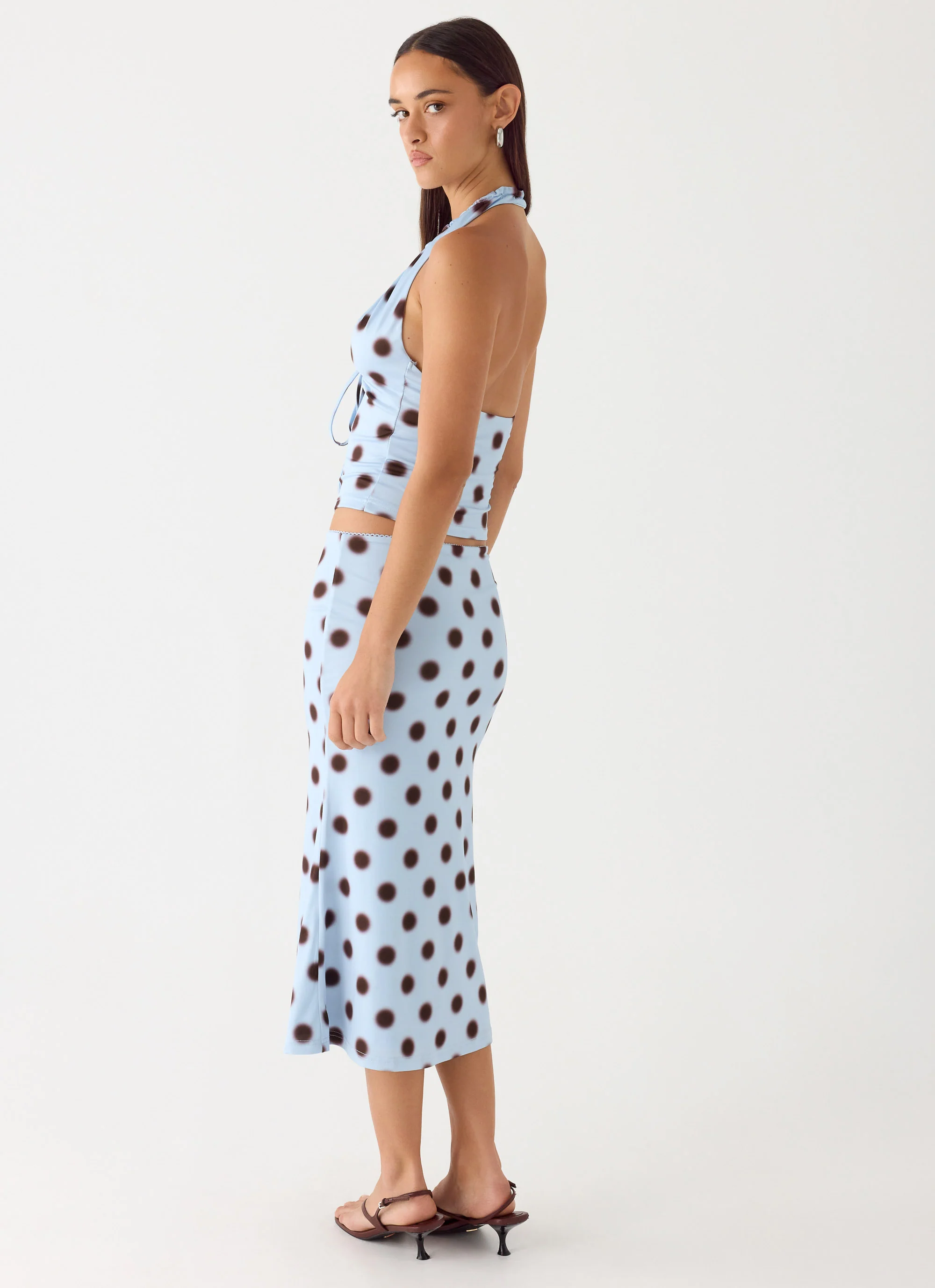Ask You Twice Top - Blue Mocha Dot - Image 7