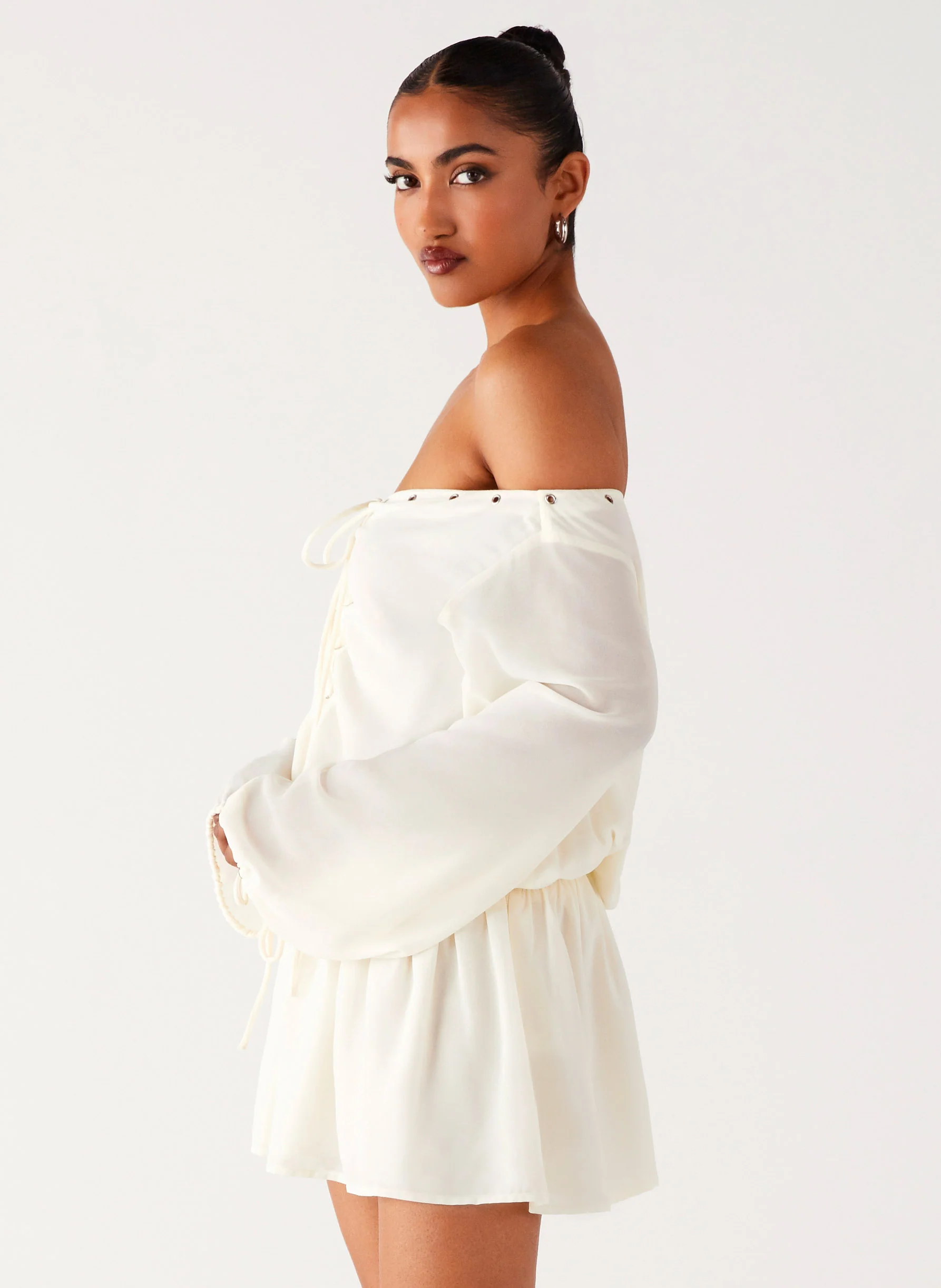 Astaria Mini Dress - Ivory - Image 3