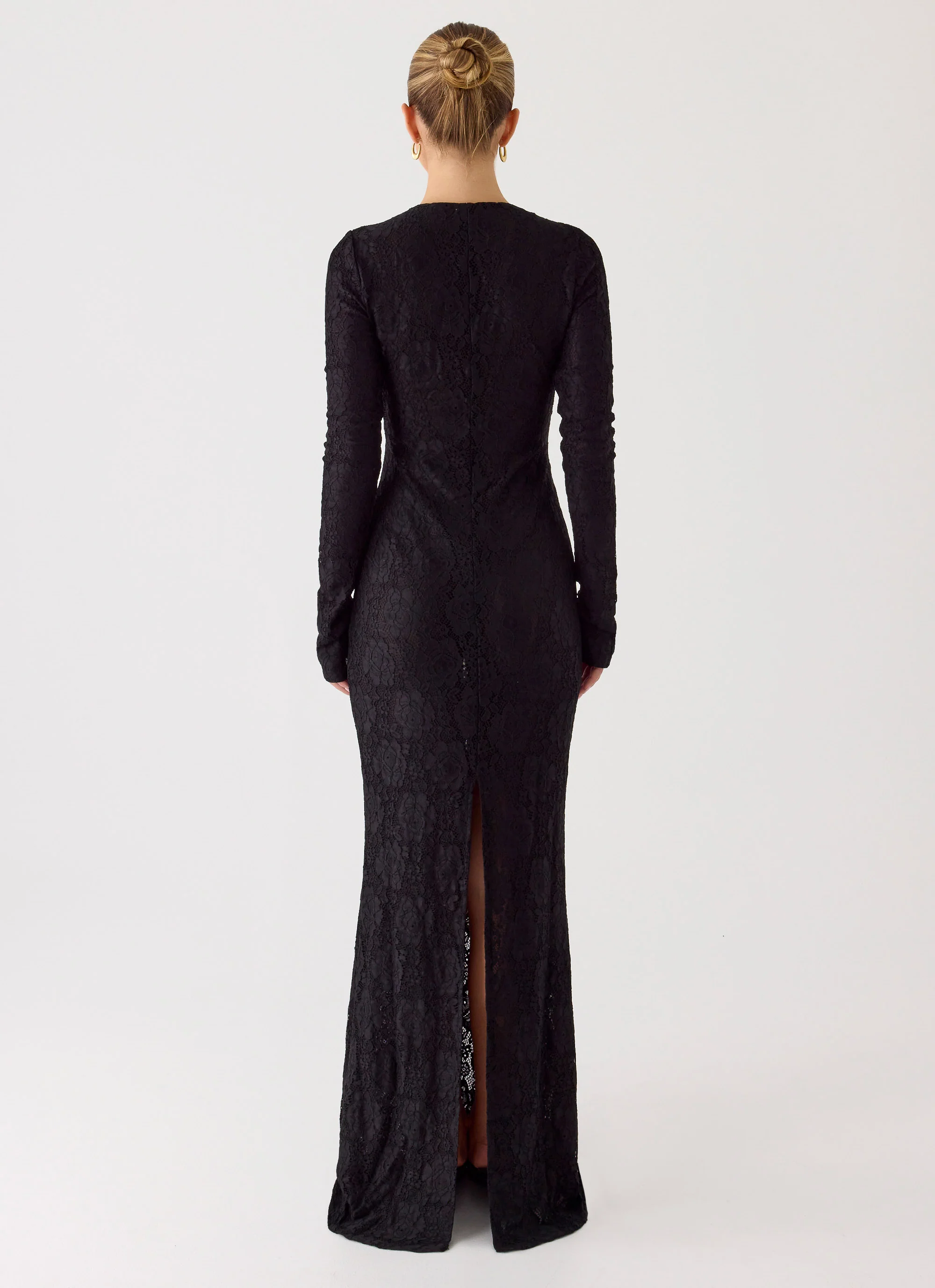 Astoria Long Sleeve Maxi Dress - Black - Image 4