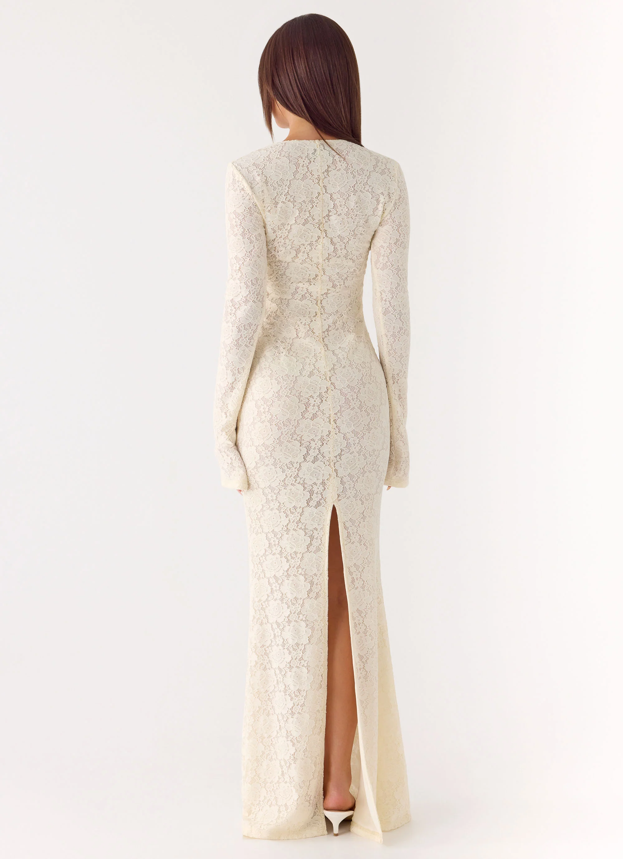 Astoria Long Sleeve Maxi Dress - Ivory - Image 3