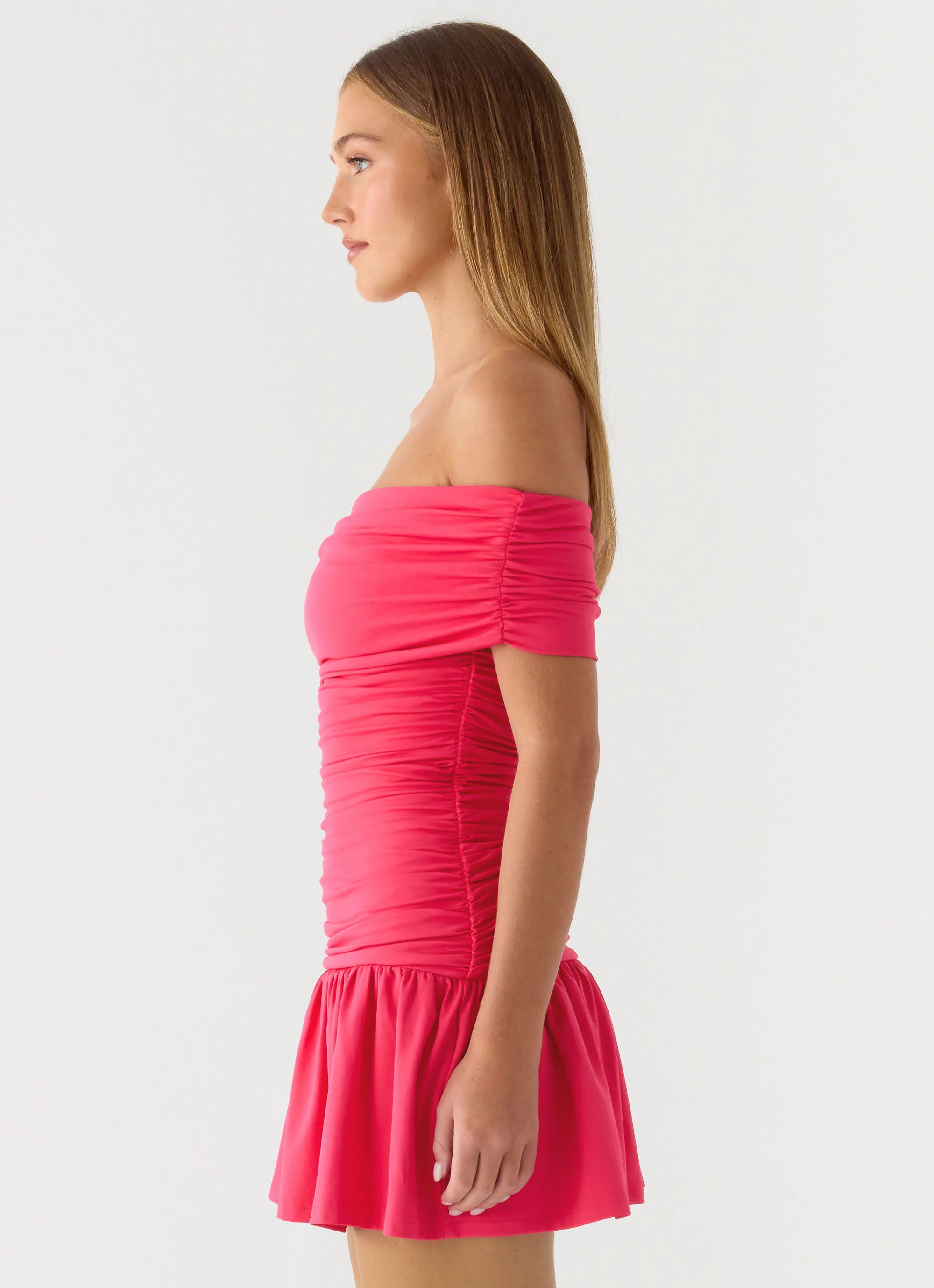 Aurenis Mini Dress - Fuchsia - Image 3
