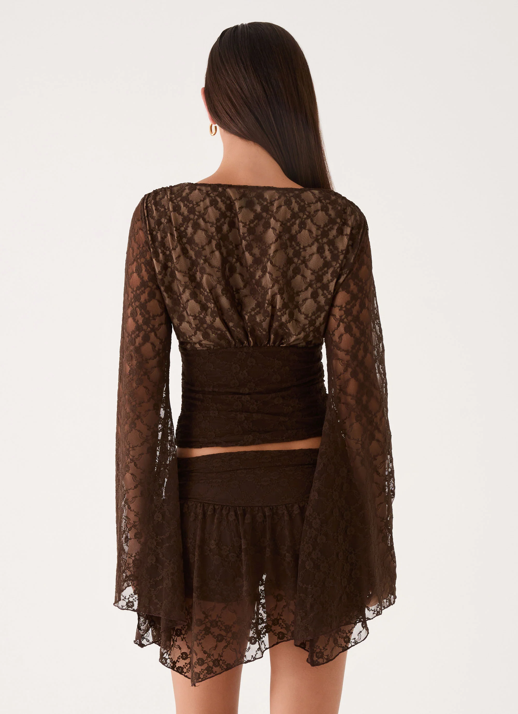 Avelora Lace Top - Chocolate - Image 2
