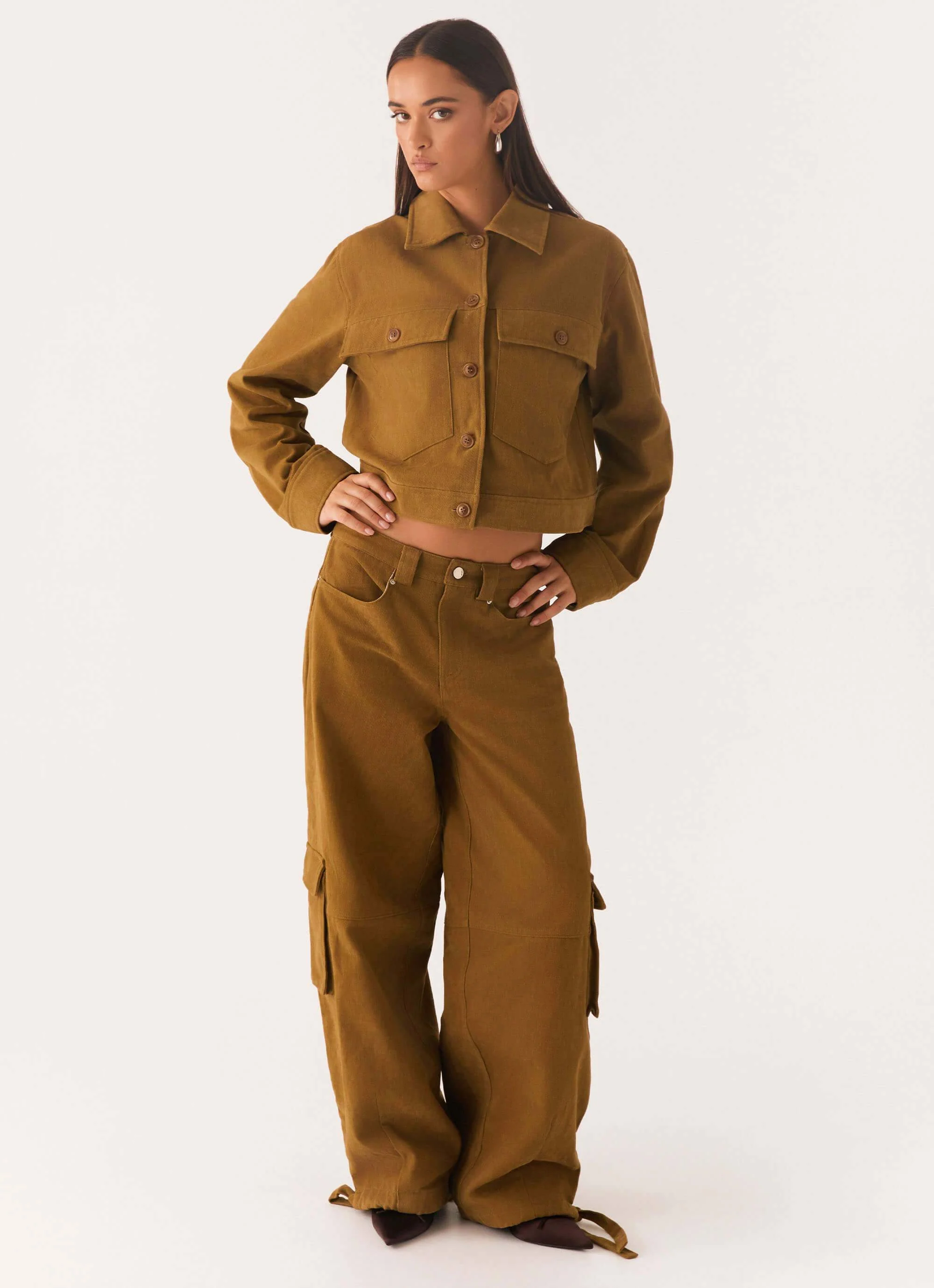 Avi Boxy Jacket - Brown - Image 6