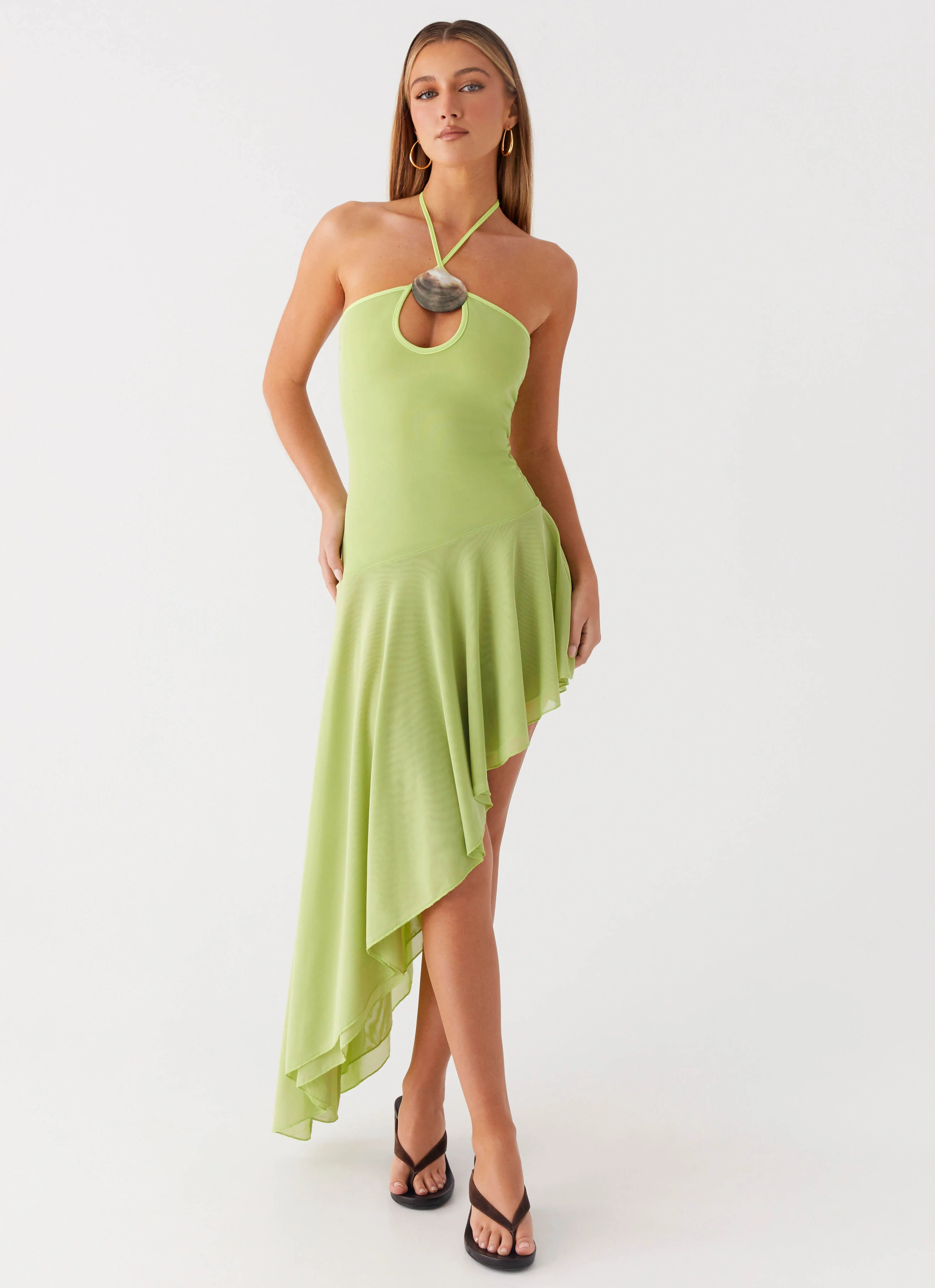 Avigalle Maxi Dress - Lime - Image 8