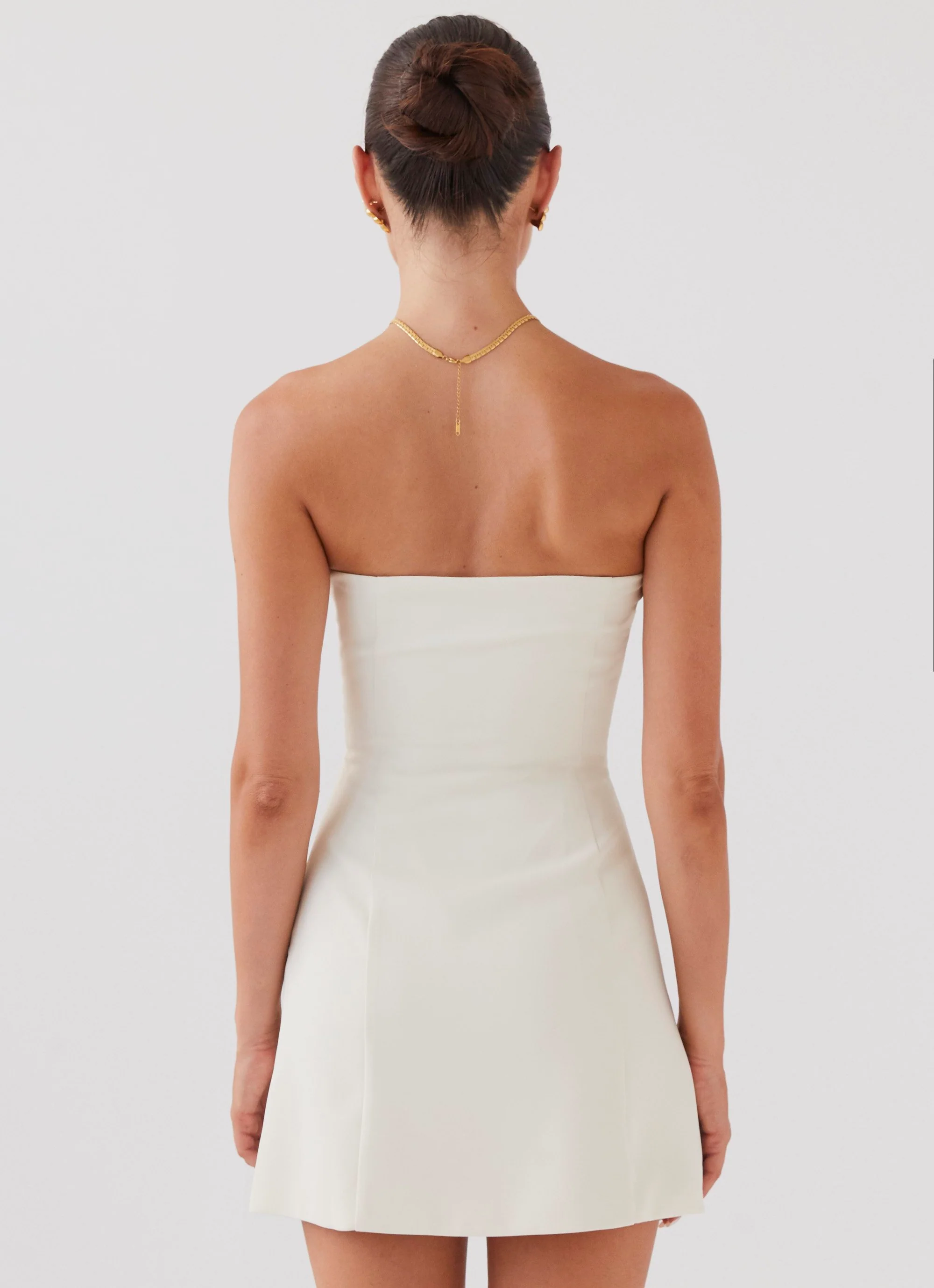 Ayanna Strapless Mini Dress - Ivory - Image 4
