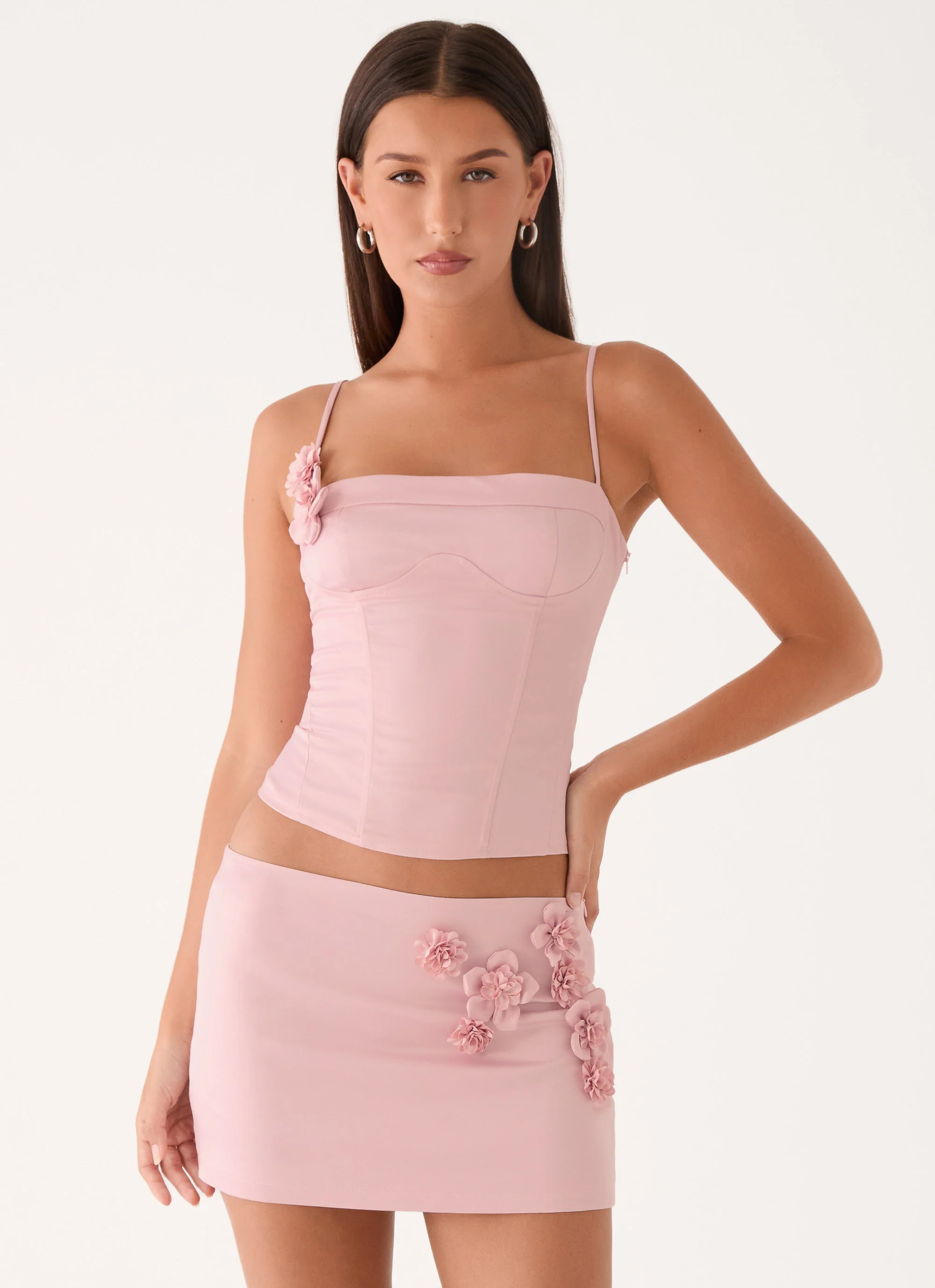 Ayella Low Rise Mini Skirt - Pink - Image 5